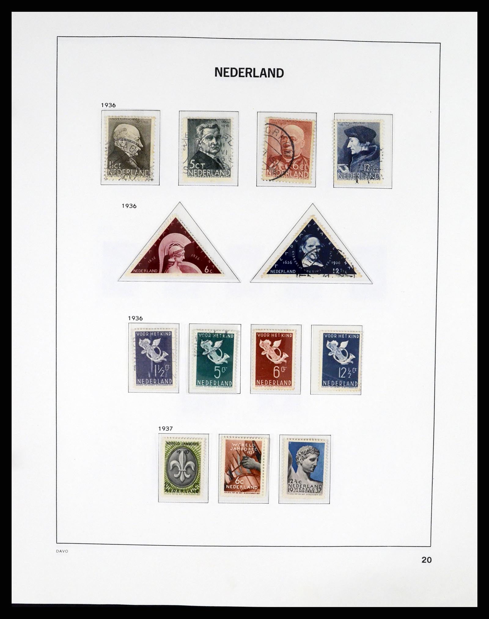 37294 020 - Postzegelverzameling 37294 Nederland 1852-2001.