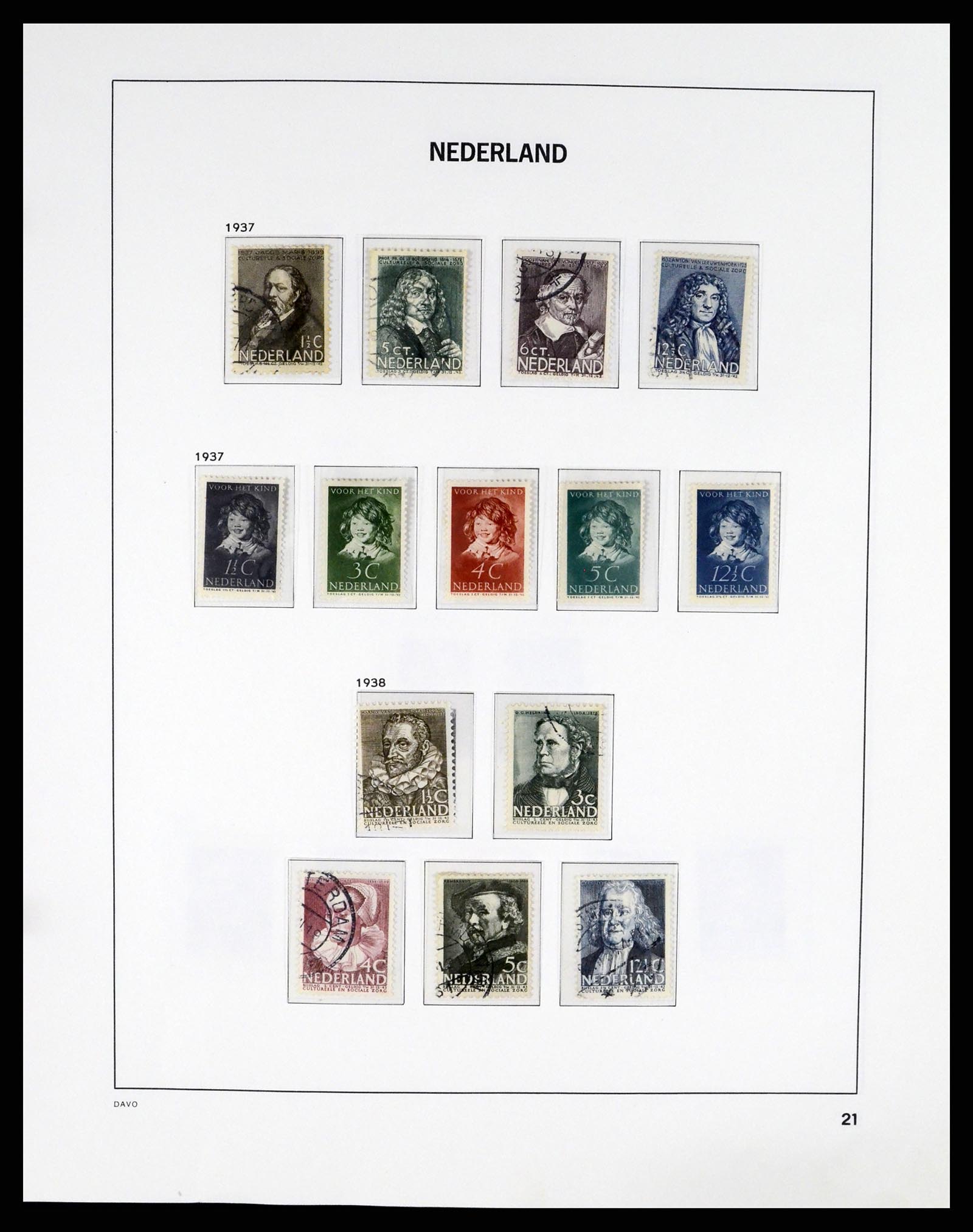 37294 021 - Postzegelverzameling 37294 Nederland 1852-2001.