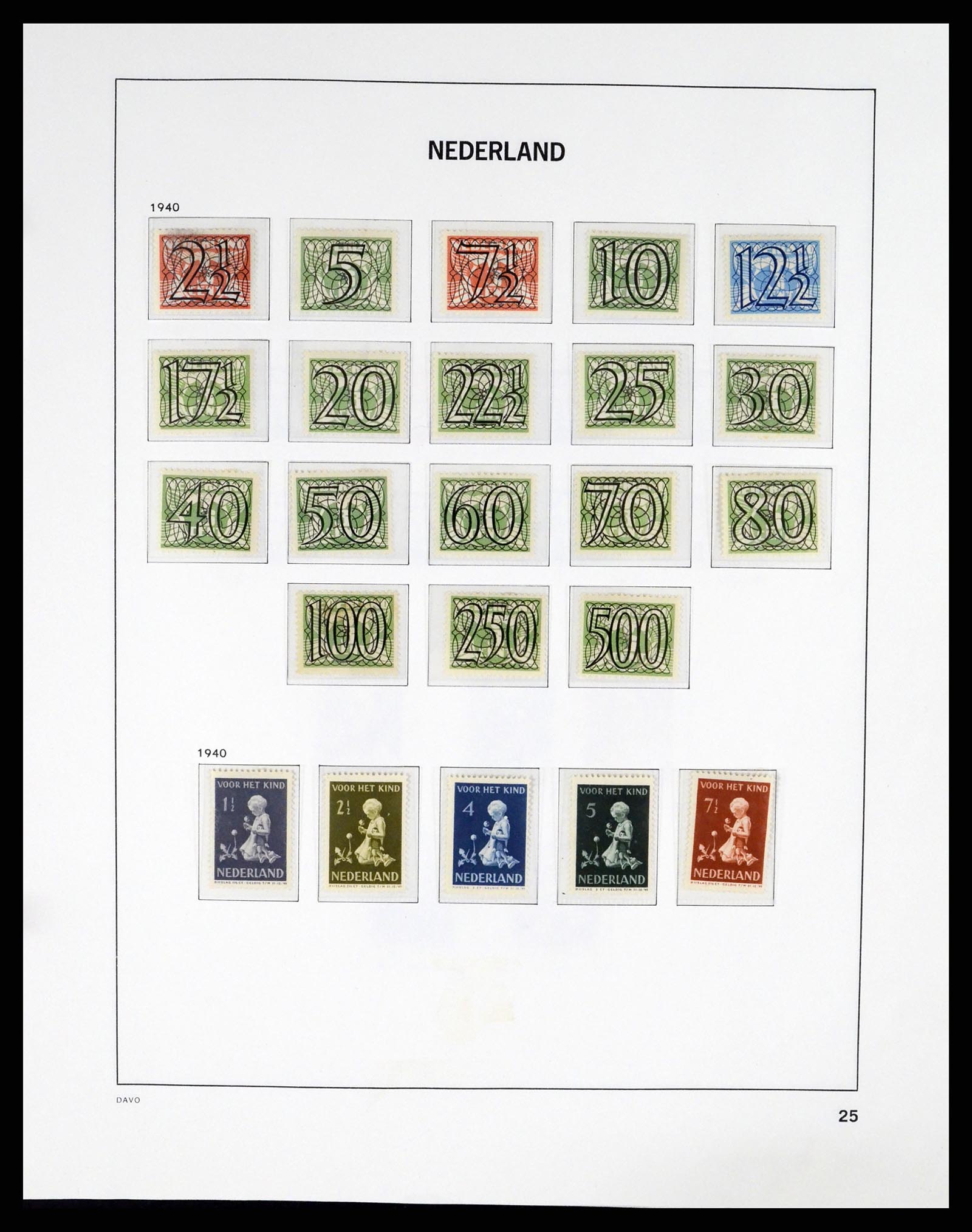 37294 025 - Postzegelverzameling 37294 Nederland 1852-2001.