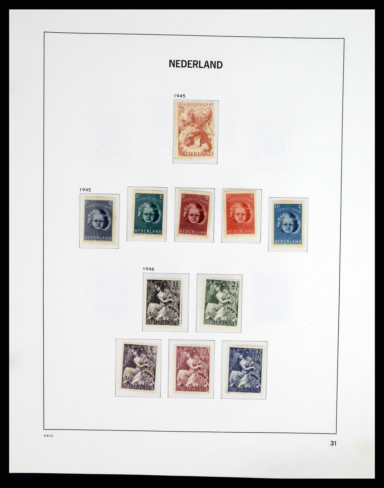 37294 030 - Postzegelverzameling 37294 Nederland 1852-2001.