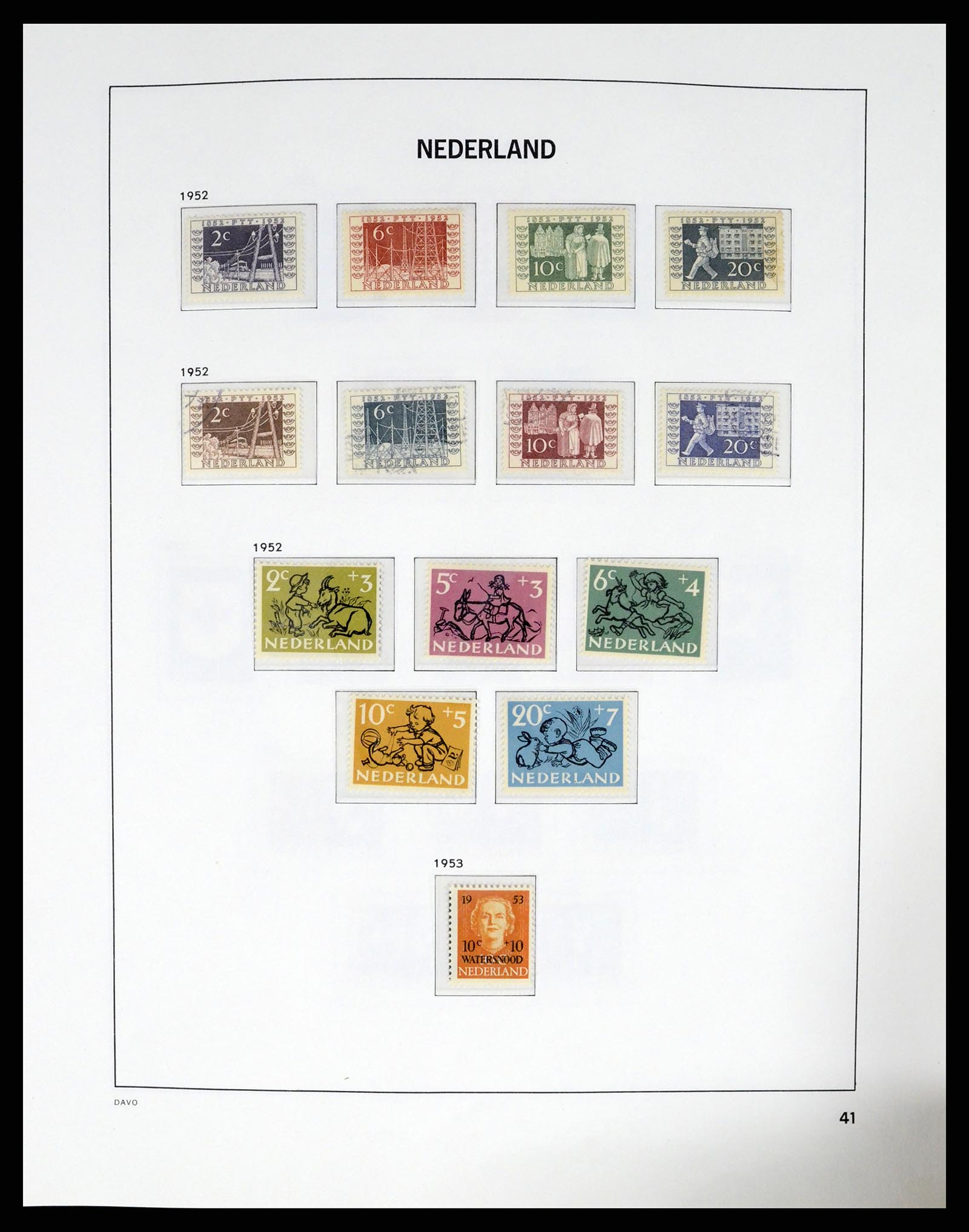 37294 040 - Postzegelverzameling 37294 Nederland 1852-2001.