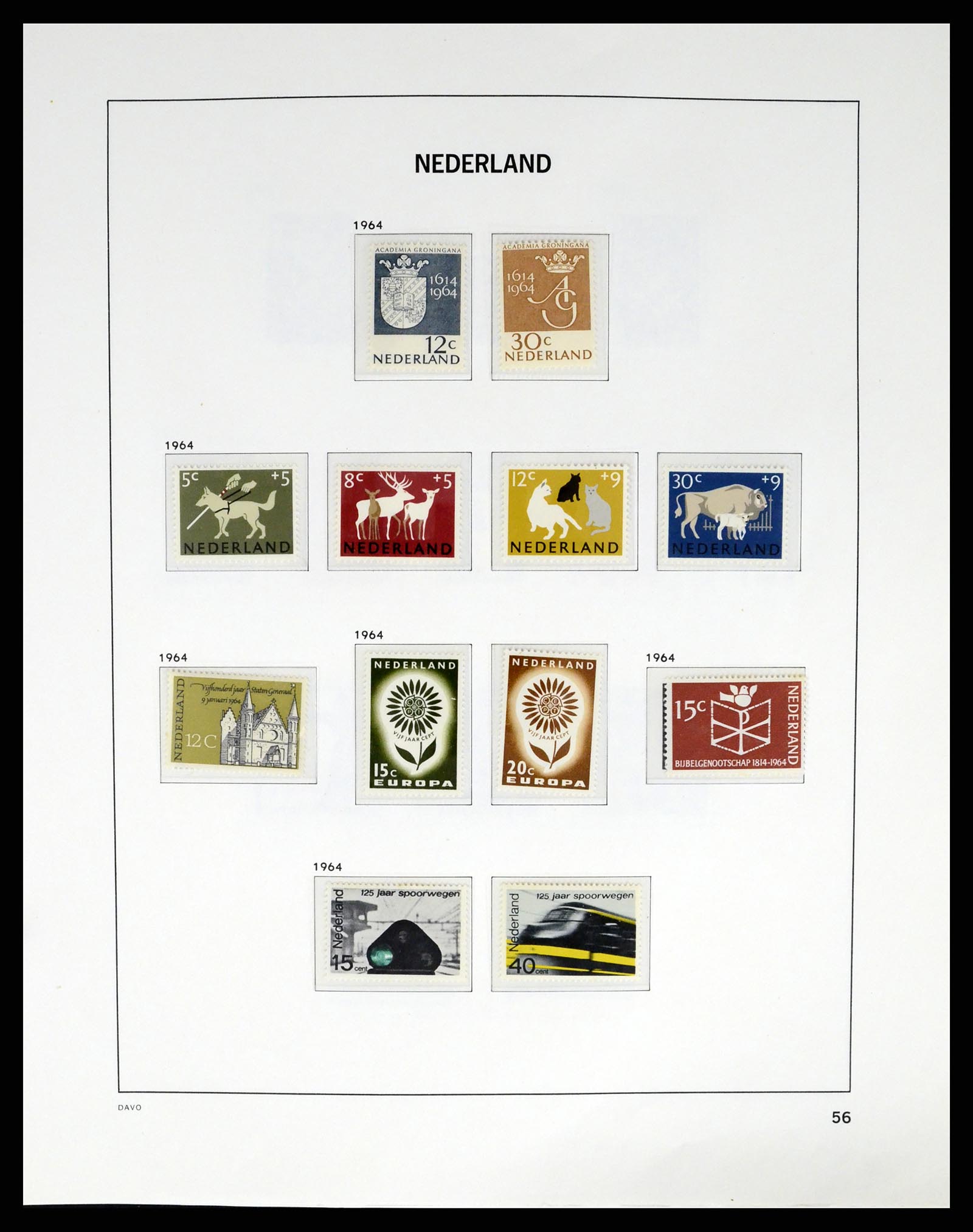 37294 055 - Postzegelverzameling 37294 Nederland 1852-2001.