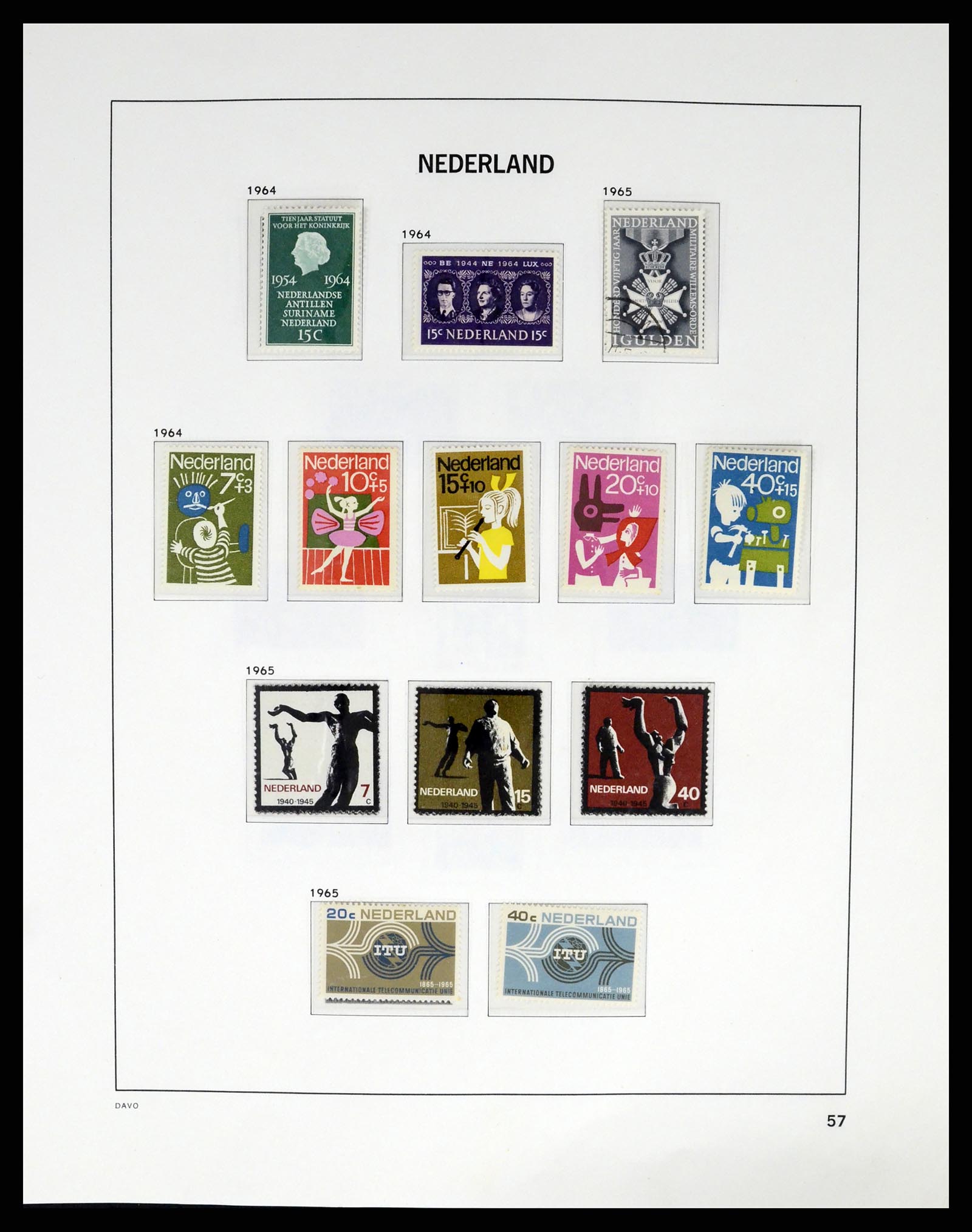 37294 056 - Postzegelverzameling 37294 Nederland 1852-2001.