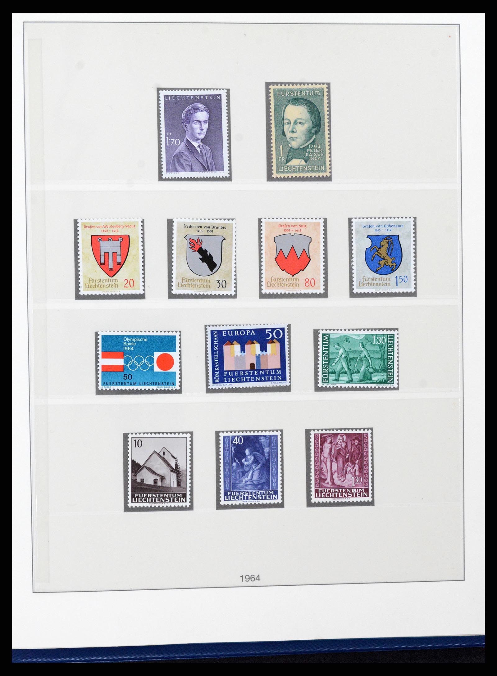 37295 041 - Postzegelverzameling 37295 Liechtenstein 1912-2009.