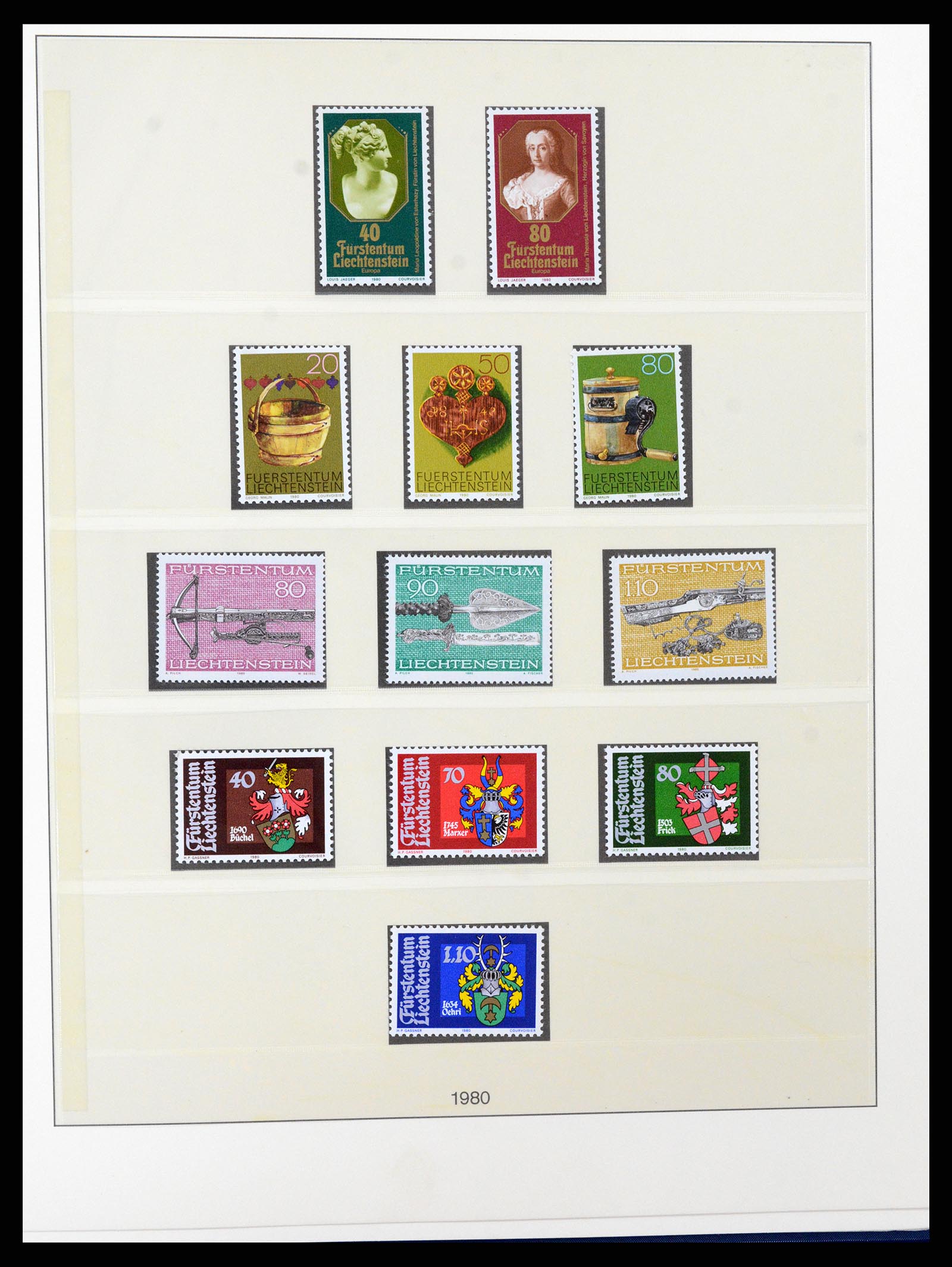 37295 074 - Postzegelverzameling 37295 Liechtenstein 1912-2009.