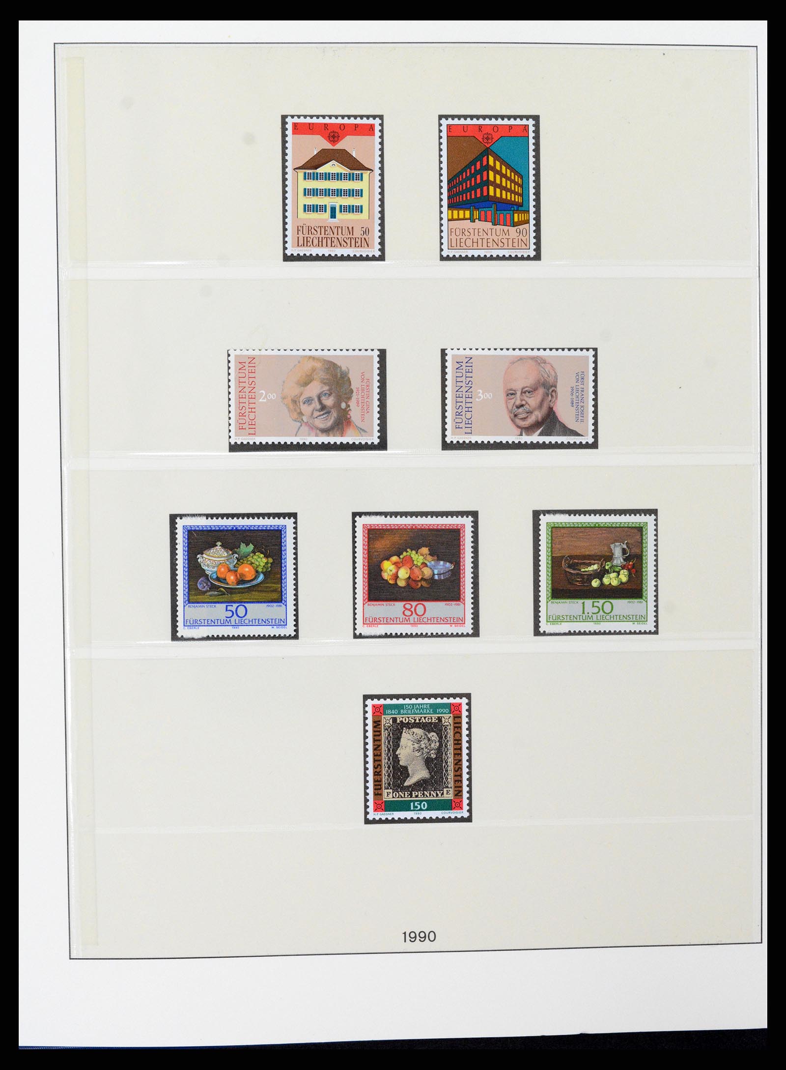 37295 100 - Postzegelverzameling 37295 Liechtenstein 1912-2009.