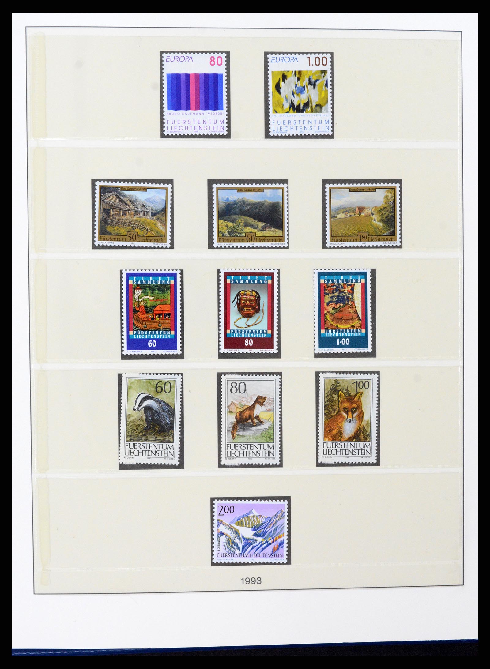 37295 108 - Stamp collection 37295 Liechtenstein 1912-2009.