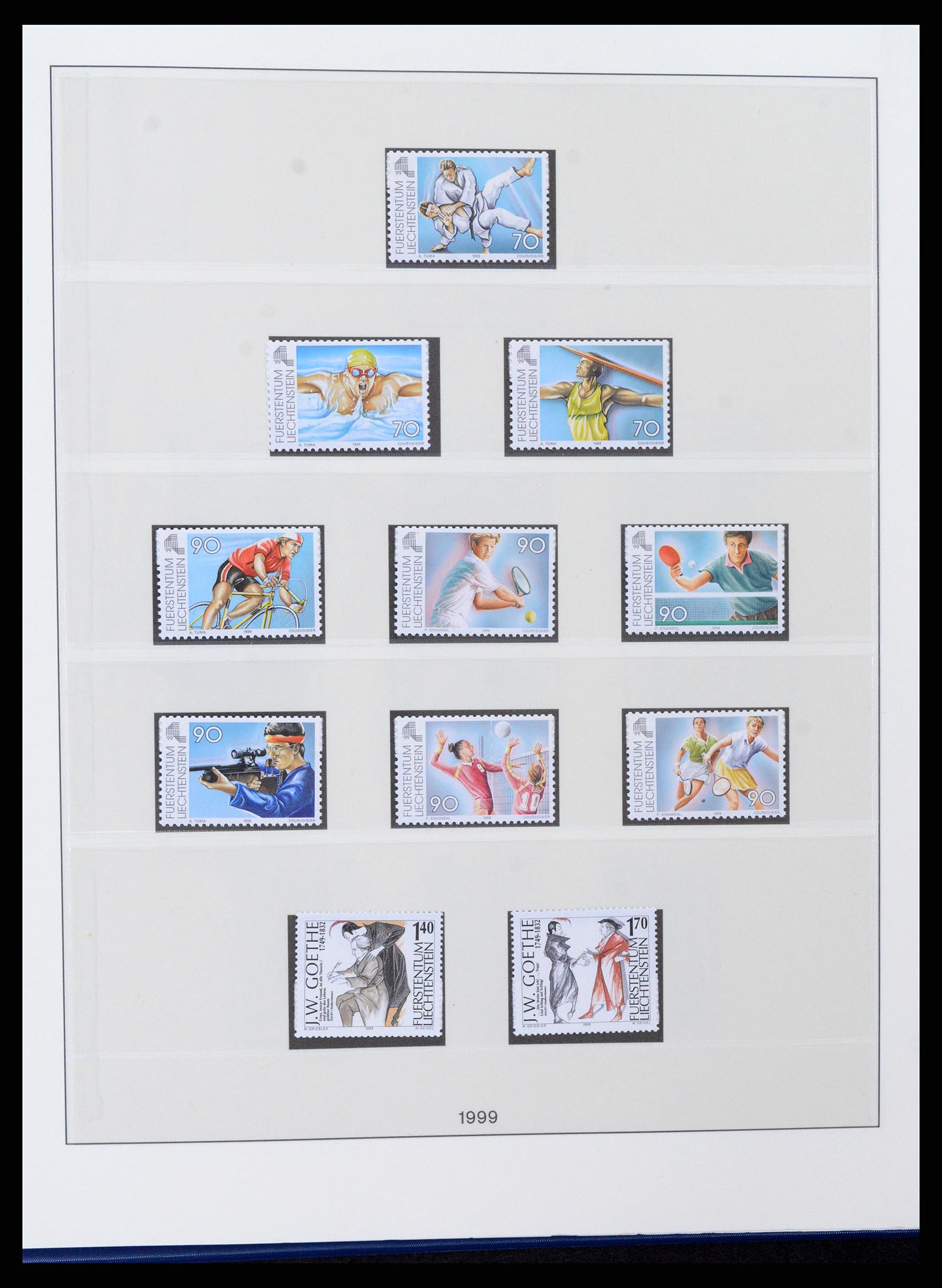 37295 122 - Postzegelverzameling 37295 Liechtenstein 1912-2009.