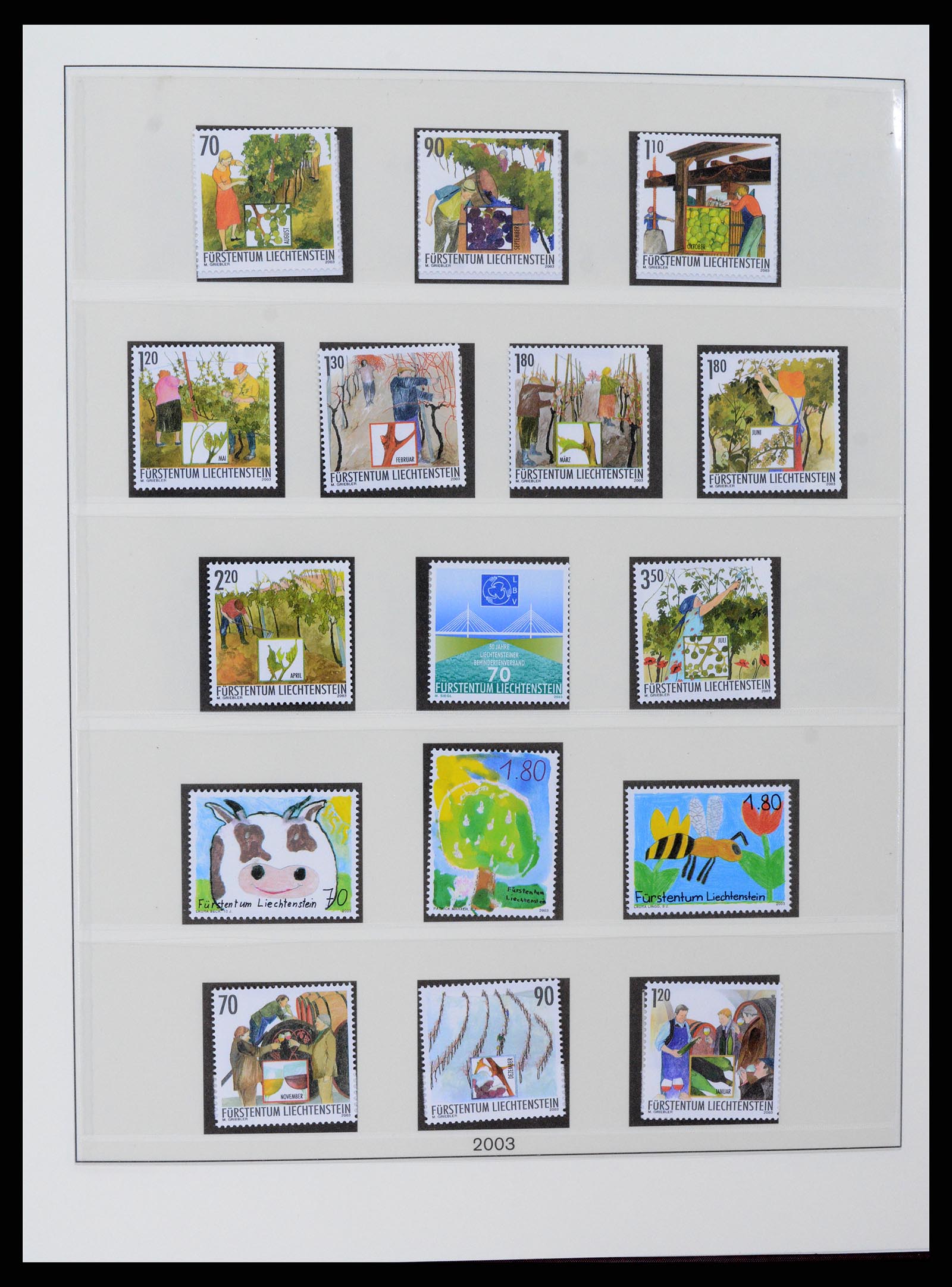 37295 134 - Postzegelverzameling 37295 Liechtenstein 1912-2009.
