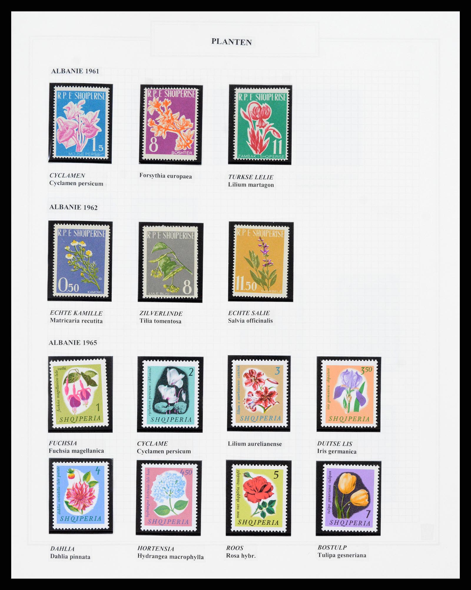 37298 001 - Postzegelverzameling 37298 Motief flora 1953-2000.
