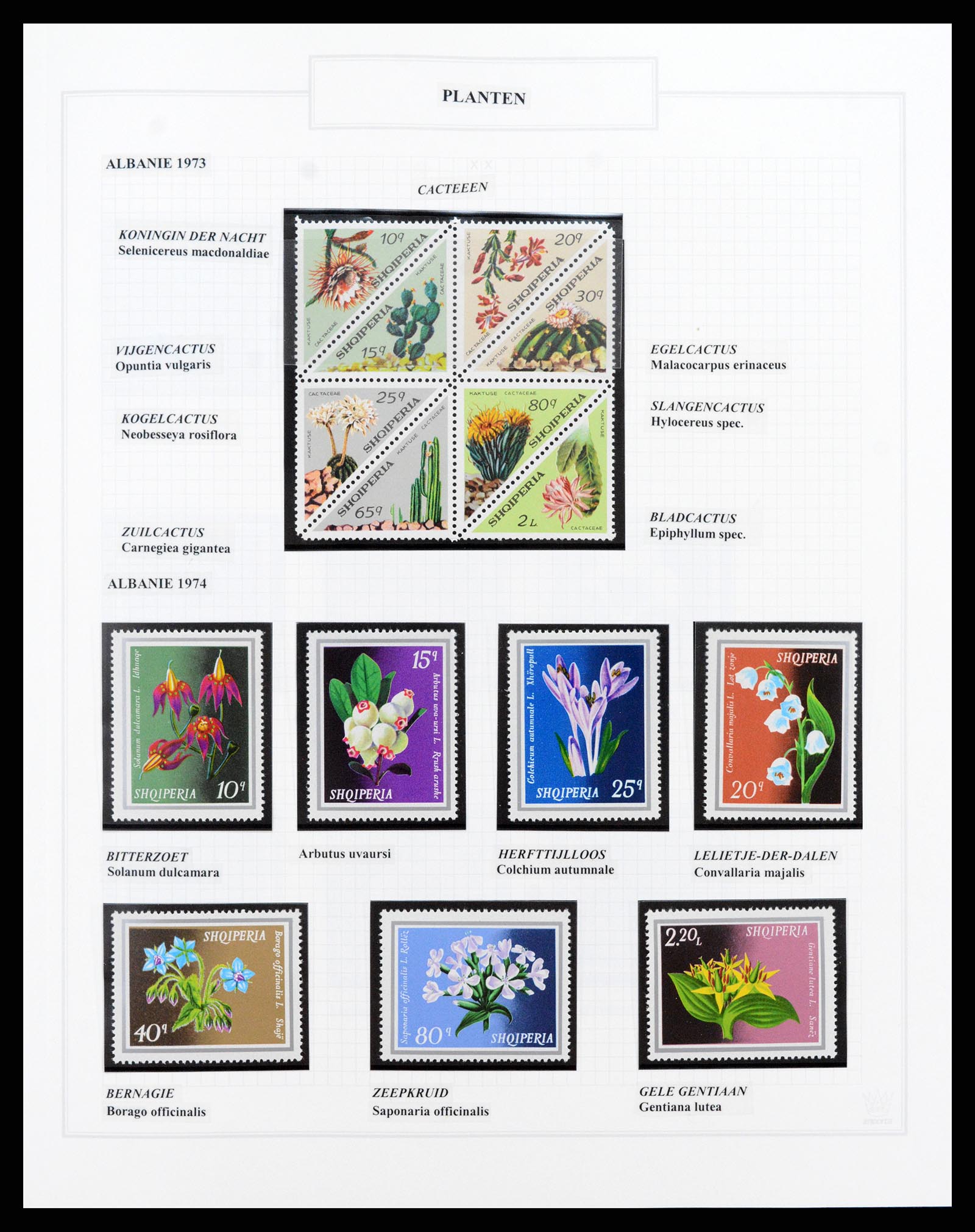 37298 012 - Postzegelverzameling 37298 Motief flora 1953-2000.