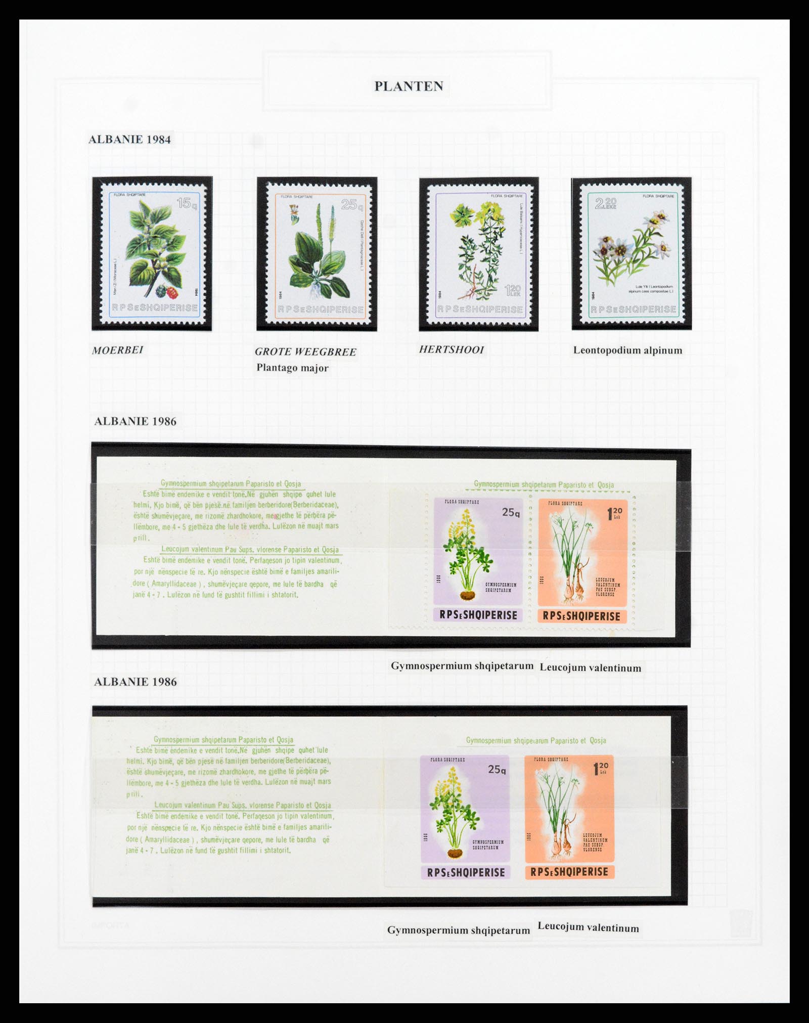 37298 015 - Postzegelverzameling 37298 Motief flora 1953-2000.