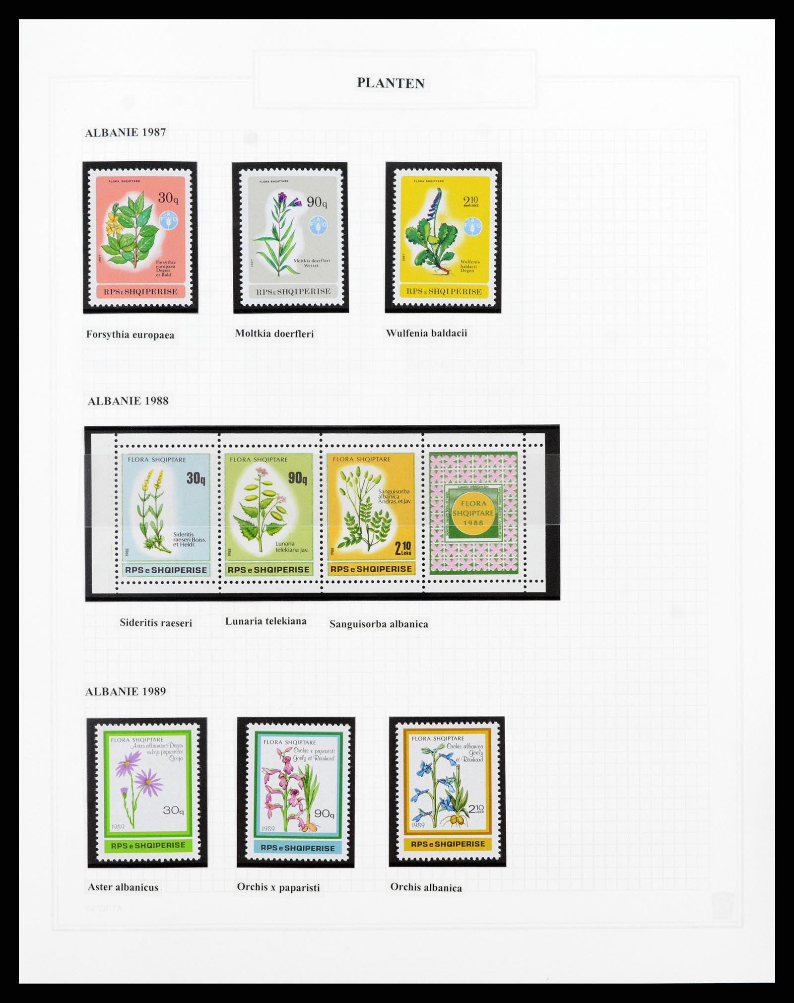37298 016 - Postzegelverzameling 37298 Motief flora 1953-2000.