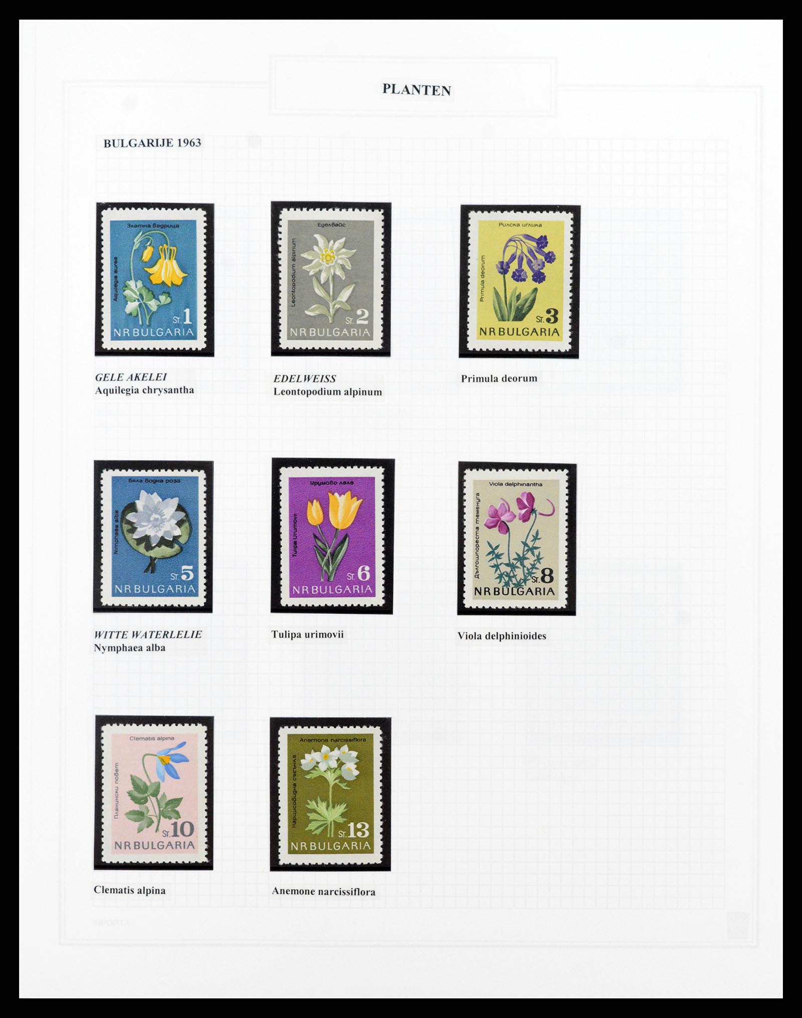37298 022 - Postzegelverzameling 37298 Motief flora 1953-2000.