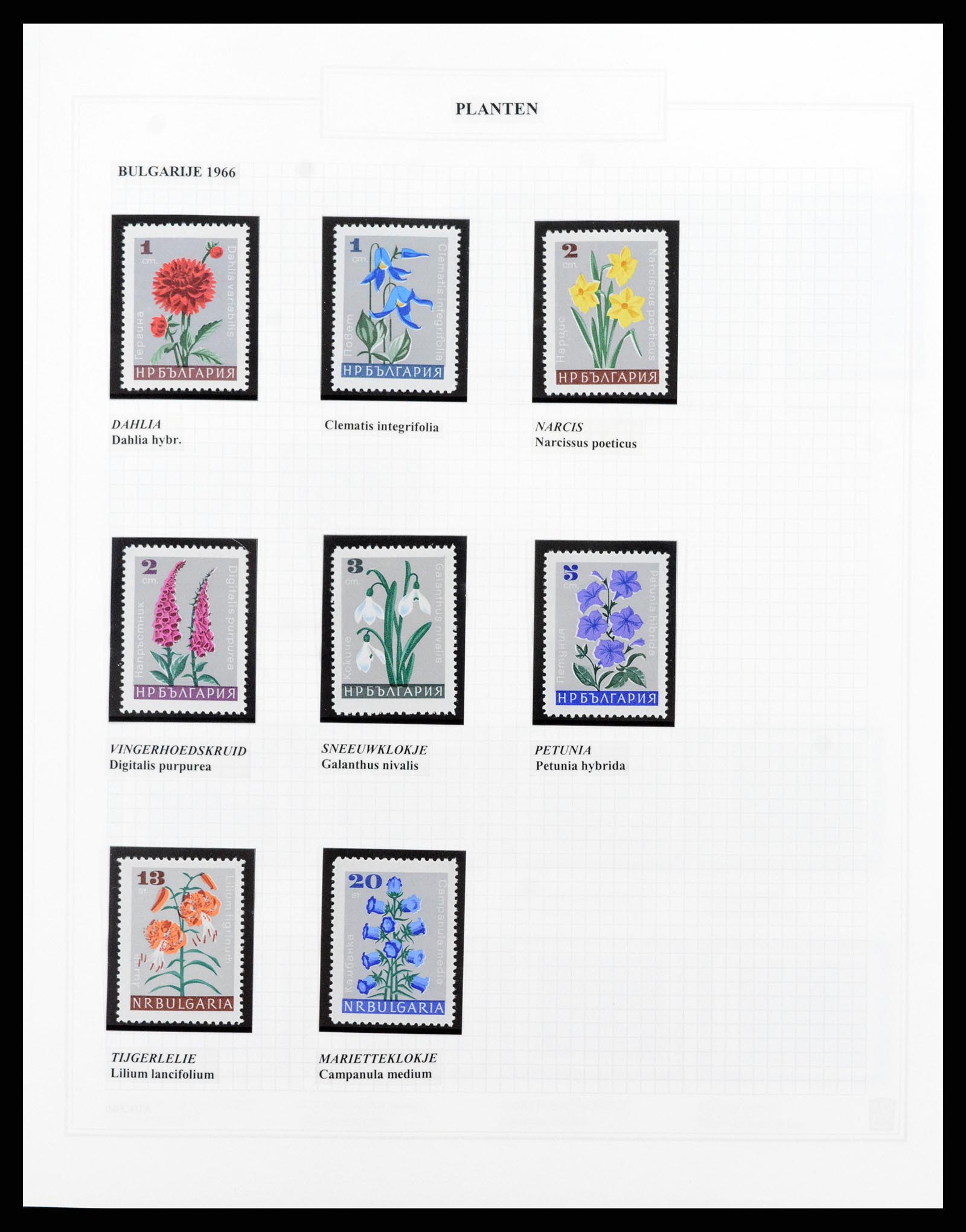 37298 024 - Postzegelverzameling 37298 Motief flora 1953-2000.