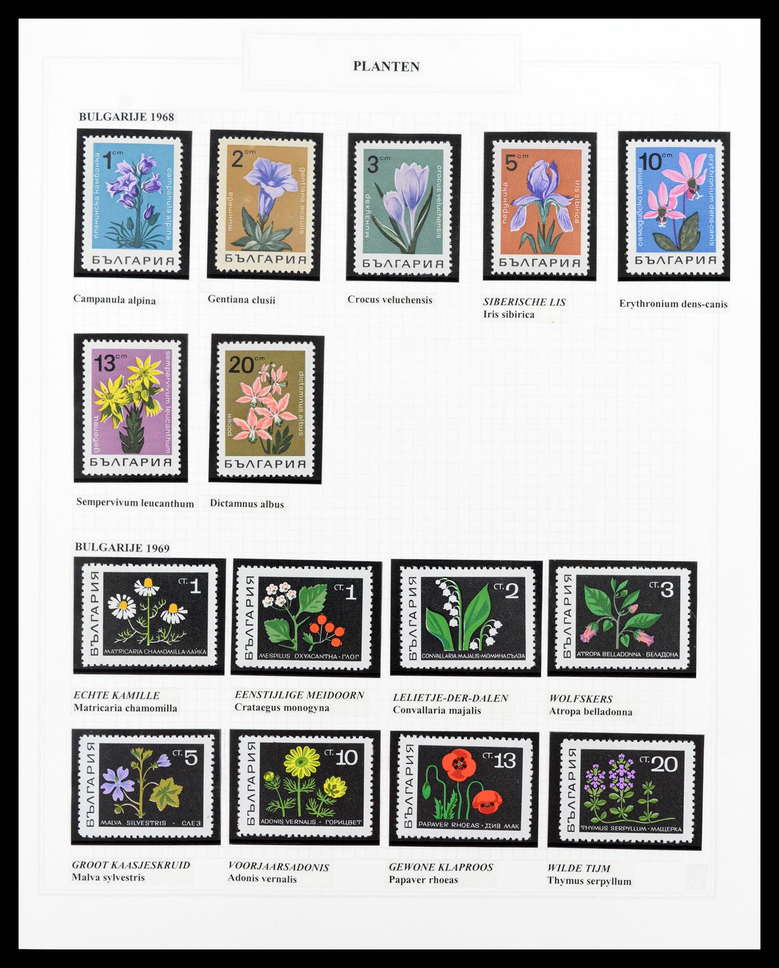 37298 025 - Postzegelverzameling 37298 Motief flora 1953-2000.