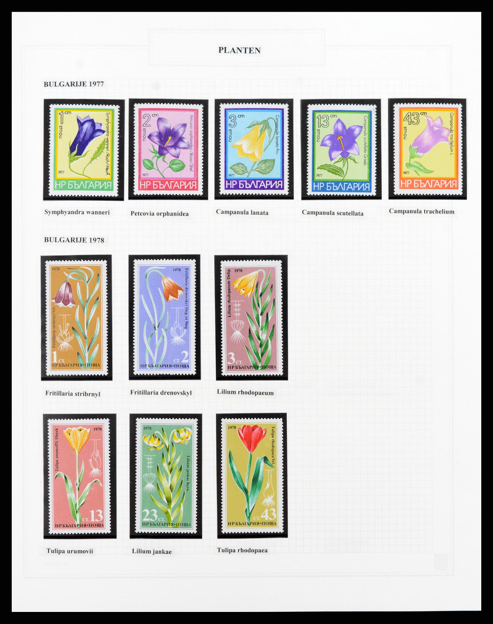 37298 029 - Postzegelverzameling 37298 Motief flora 1953-2000.