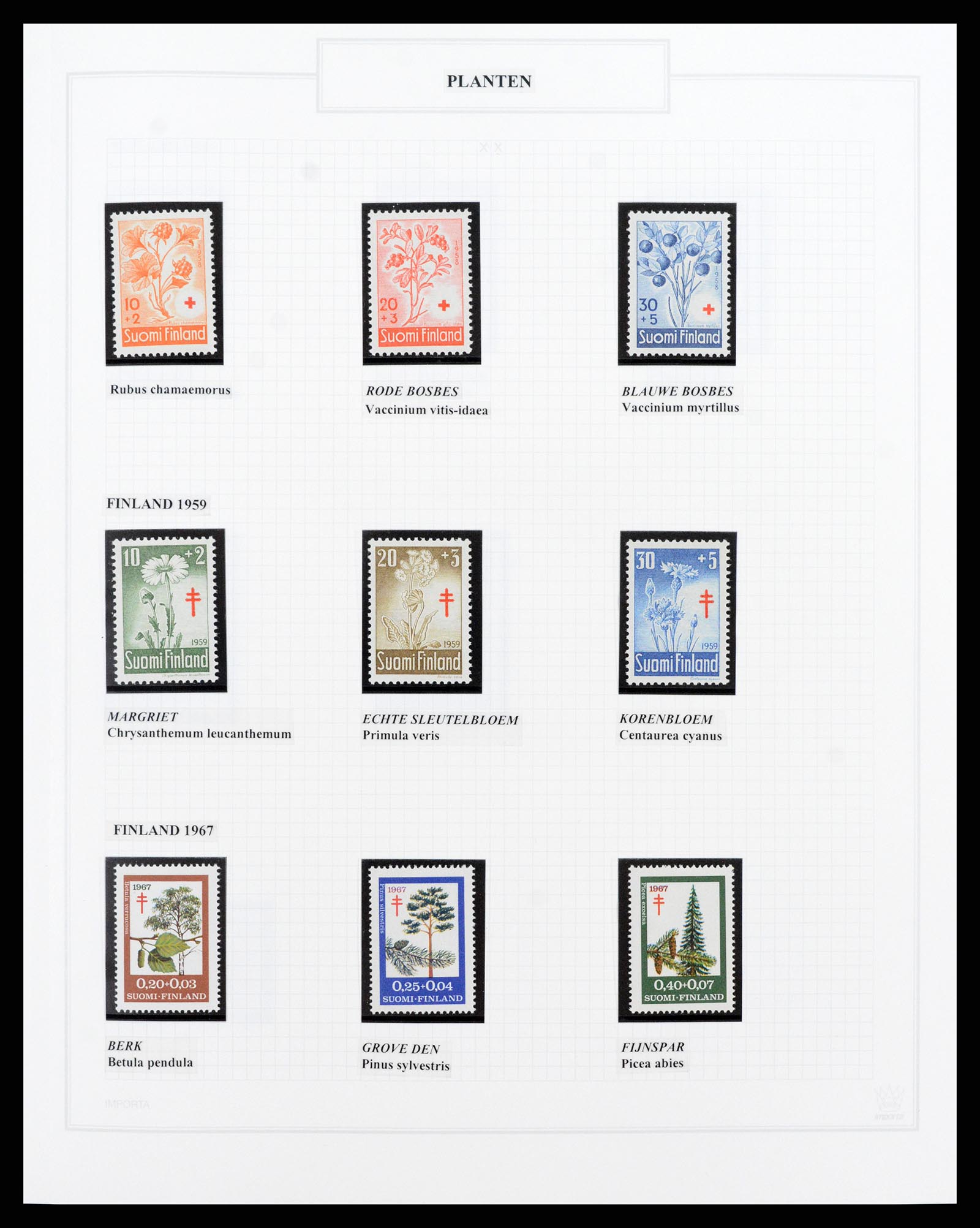 37298 045 - Postzegelverzameling 37298 Motief flora 1953-2000.