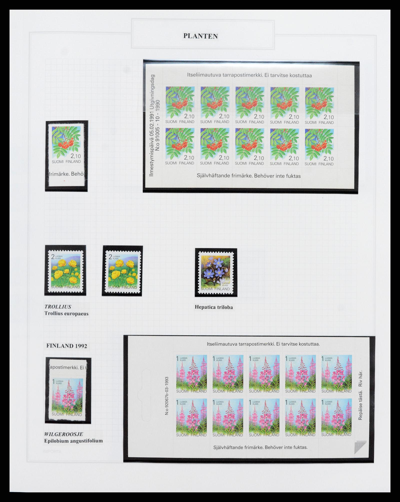 37298 049 - Postzegelverzameling 37298 Motief flora 1953-2000.