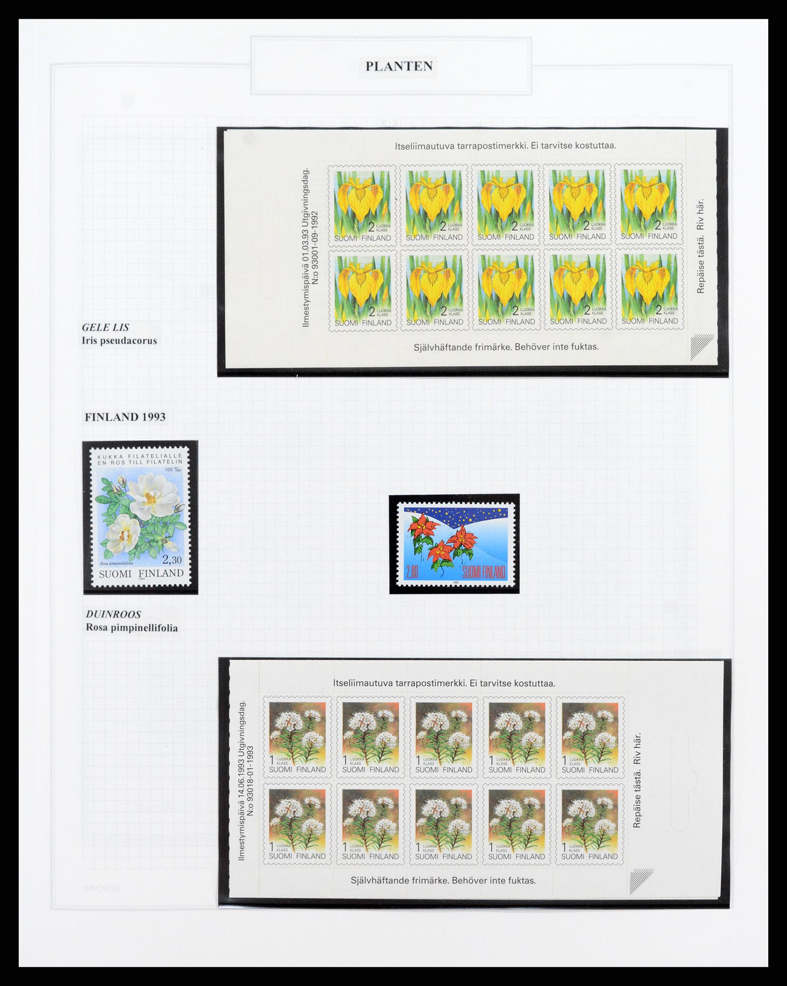 37298 050 - Postzegelverzameling 37298 Motief flora 1953-2000.