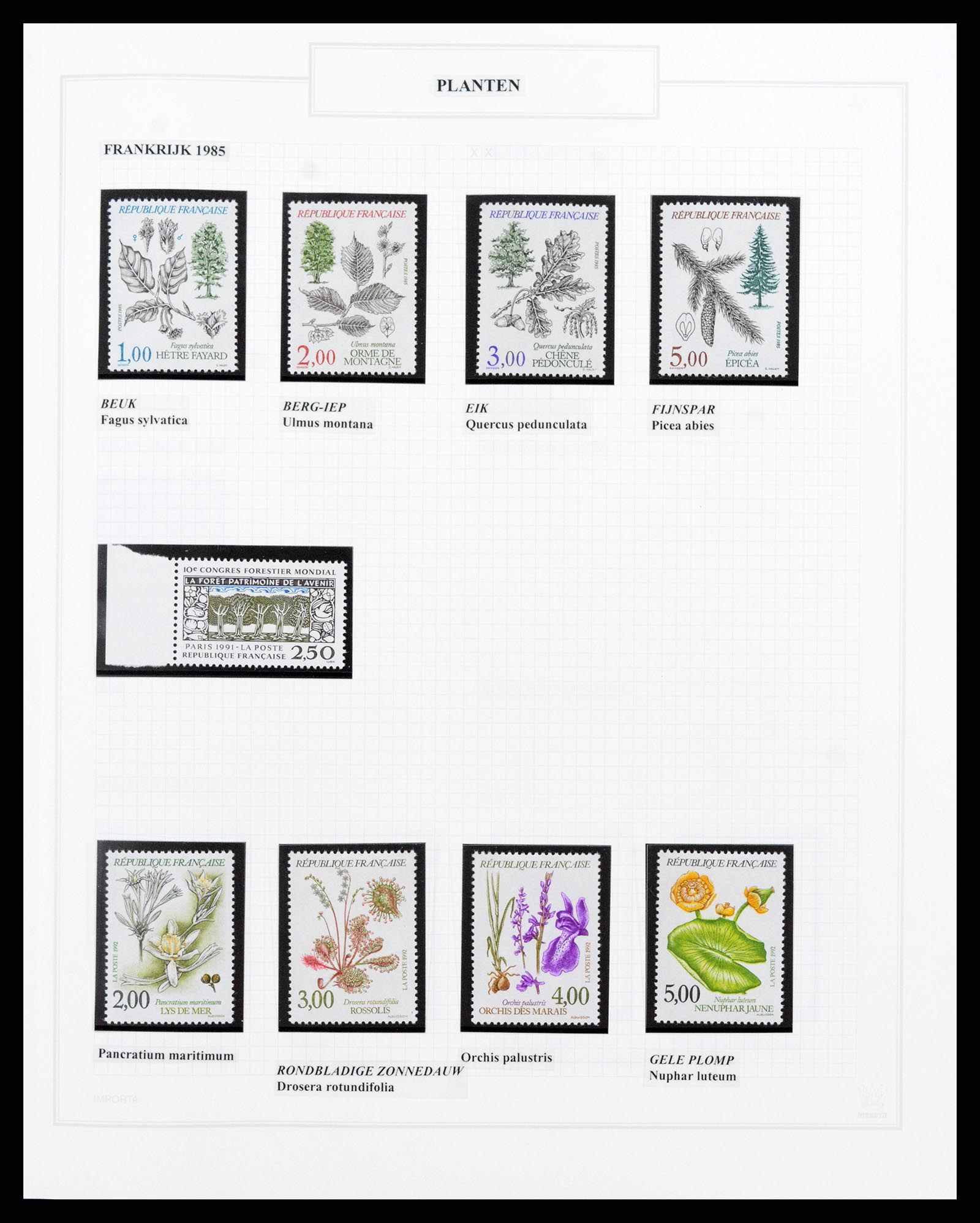 37298 056 - Postzegelverzameling 37298 Motief flora 1953-2000.