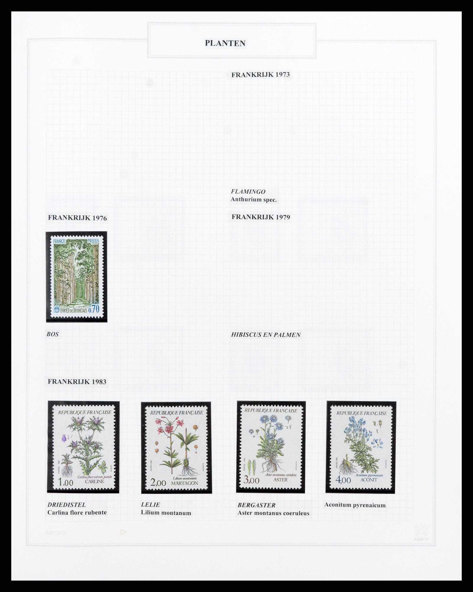 37298 057 - Postzegelverzameling 37298 Motief flora 1953-2000.
