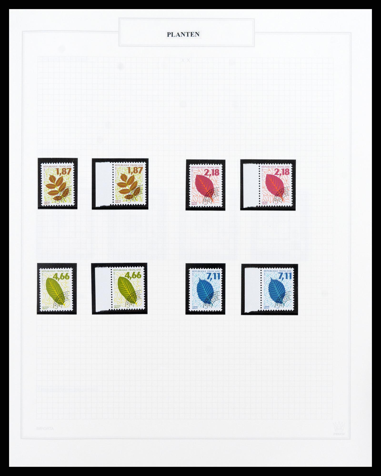 37298 058 - Postzegelverzameling 37298 Motief flora 1953-2000.