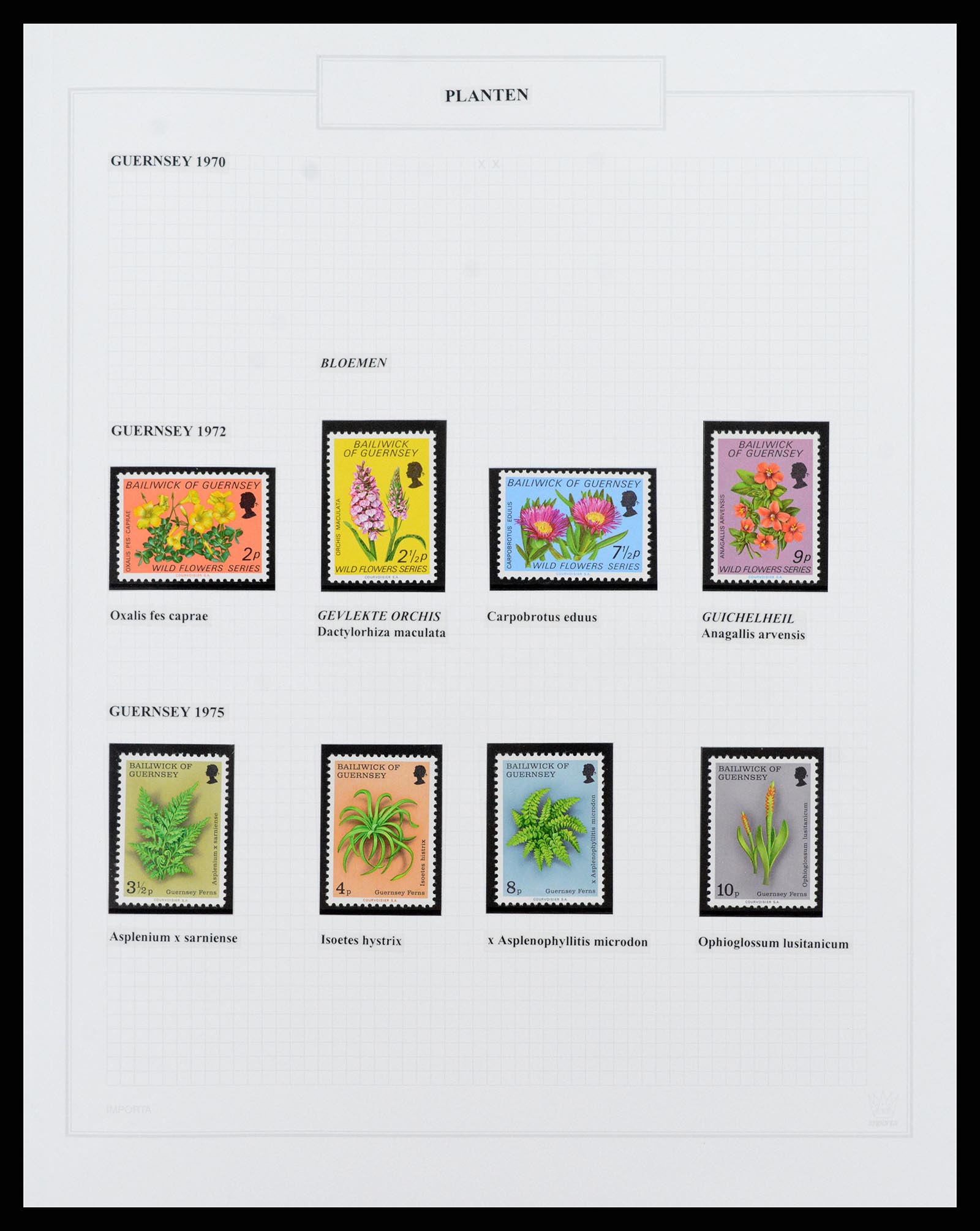 37298 064 - Postzegelverzameling 37298 Motief flora 1953-2000.