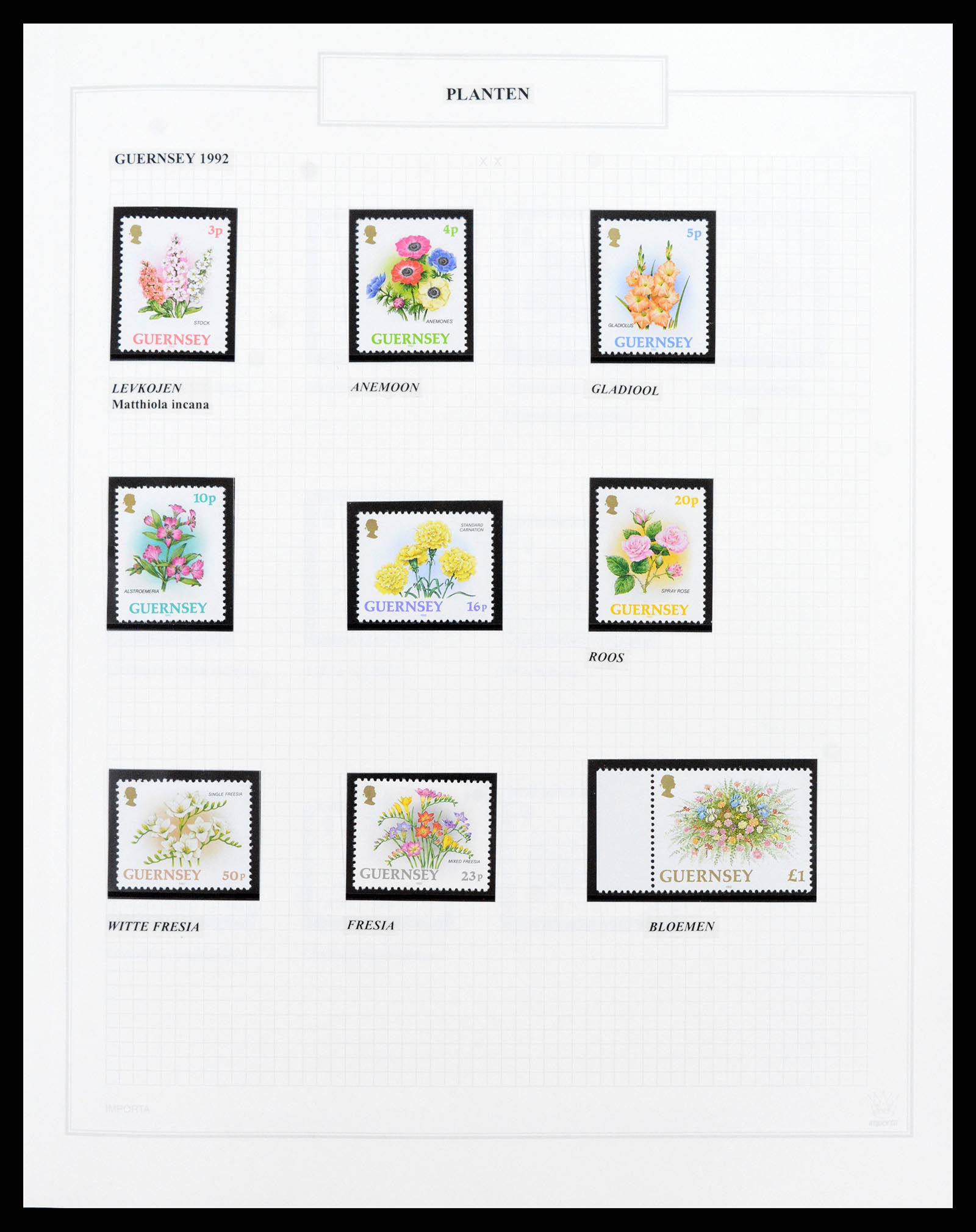 37298 068 - Postzegelverzameling 37298 Motief flora 1953-2000.