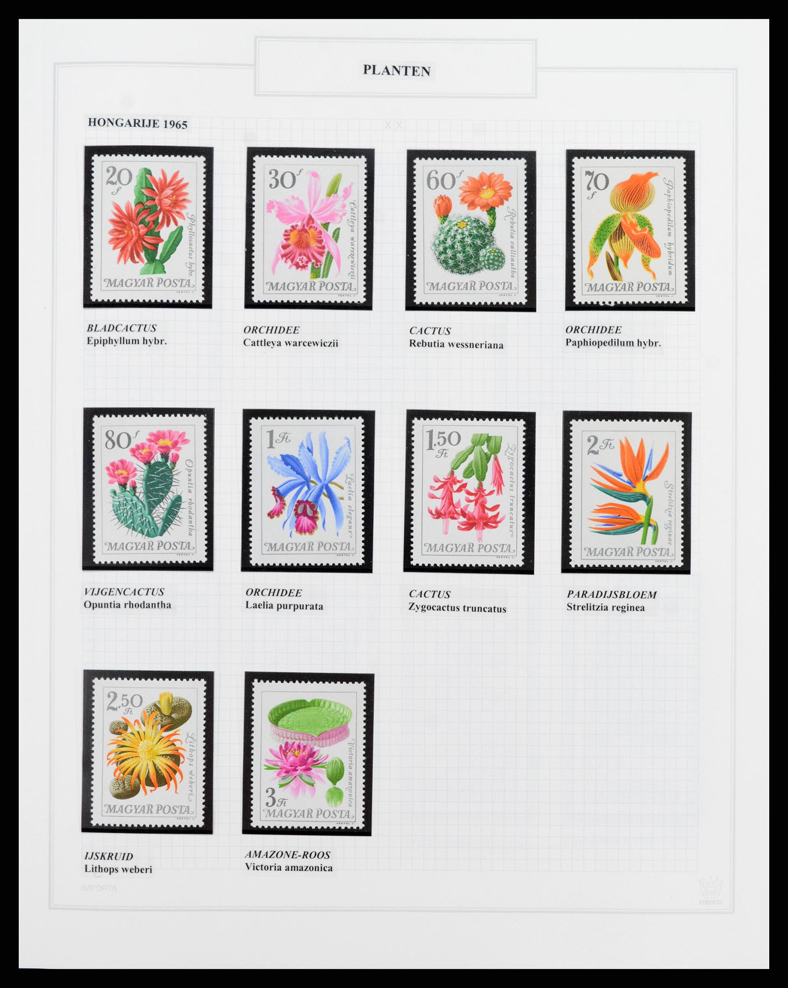 37298 080 - Postzegelverzameling 37298 Motief flora 1953-2000.