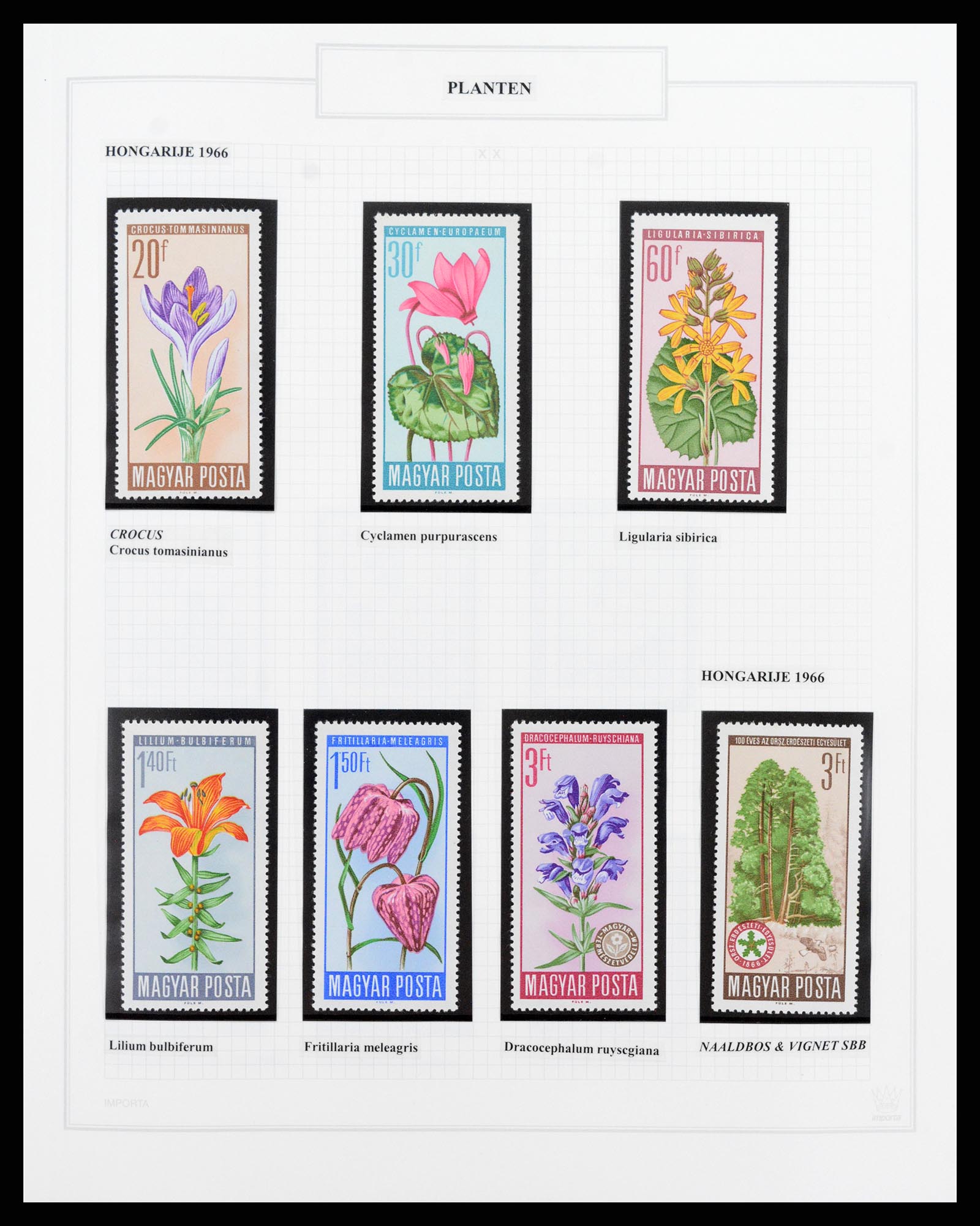 37298 081 - Postzegelverzameling 37298 Motief flora 1953-2000.