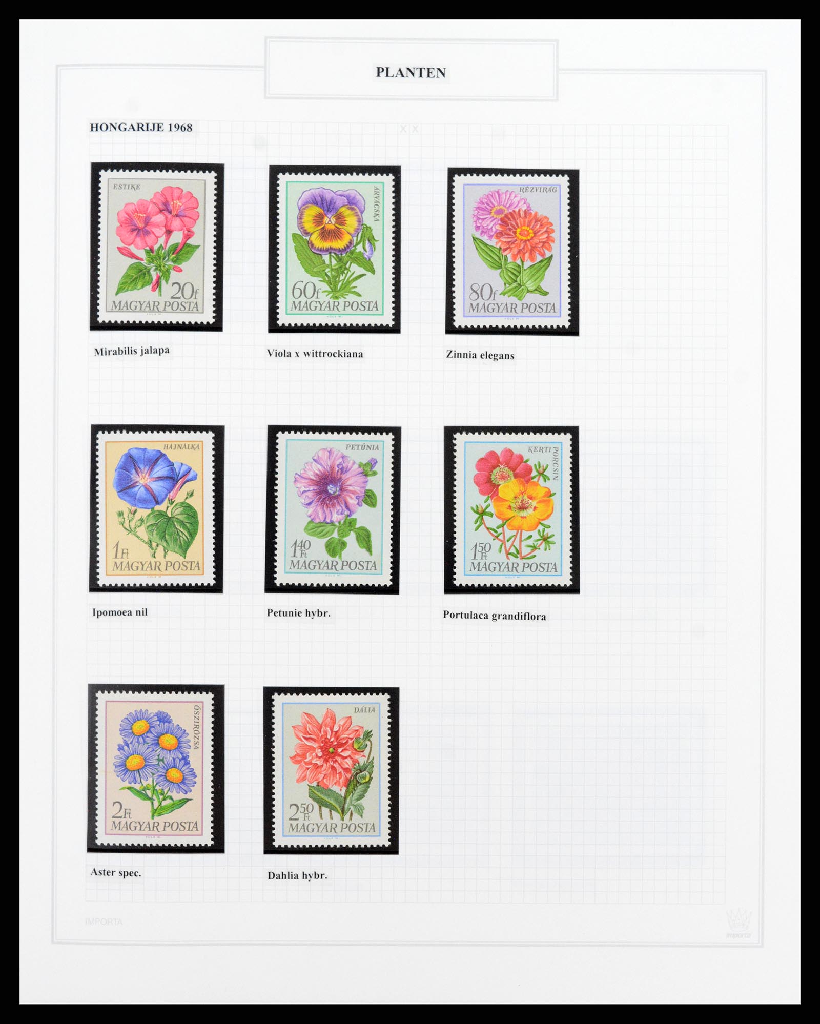 37298 083 - Postzegelverzameling 37298 Motief flora 1953-2000.
