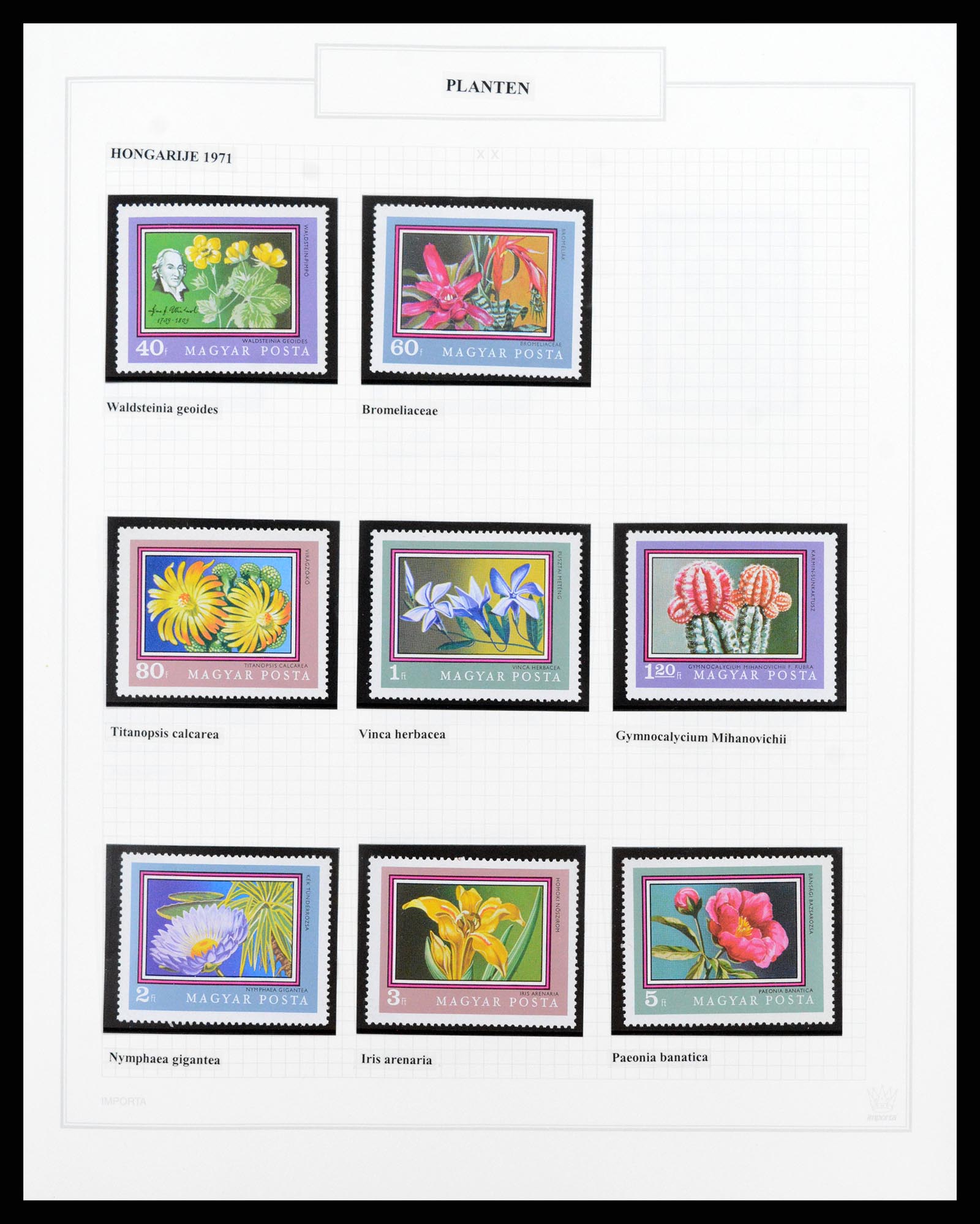 37298 084 - Postzegelverzameling 37298 Motief flora 1953-2000.