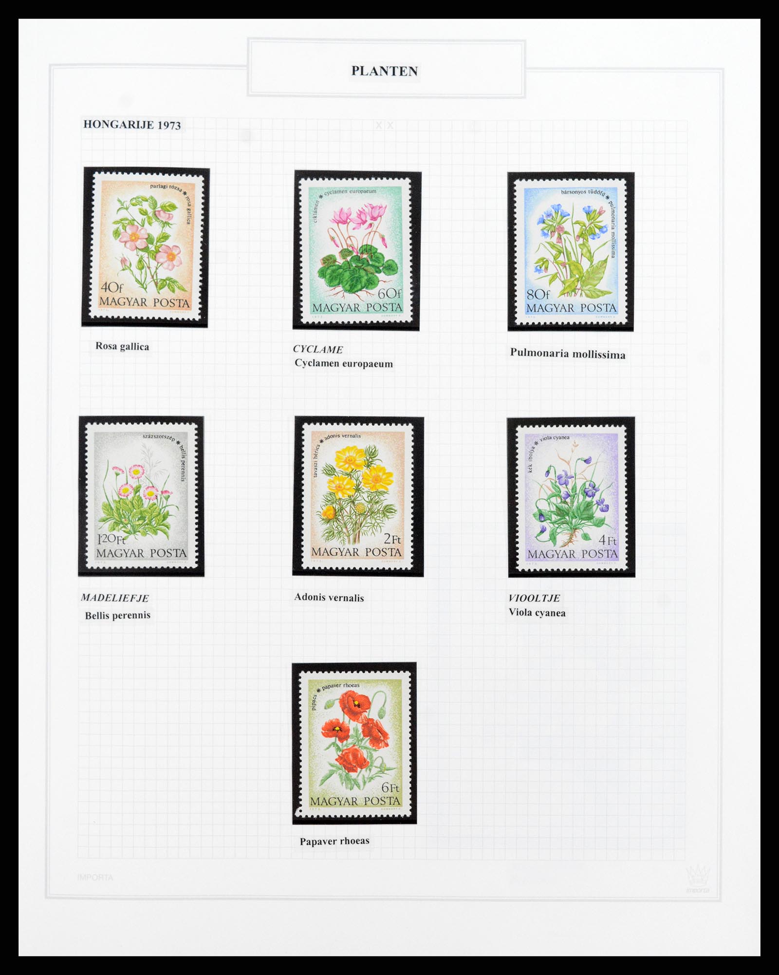 37298 085 - Postzegelverzameling 37298 Motief flora 1953-2000.