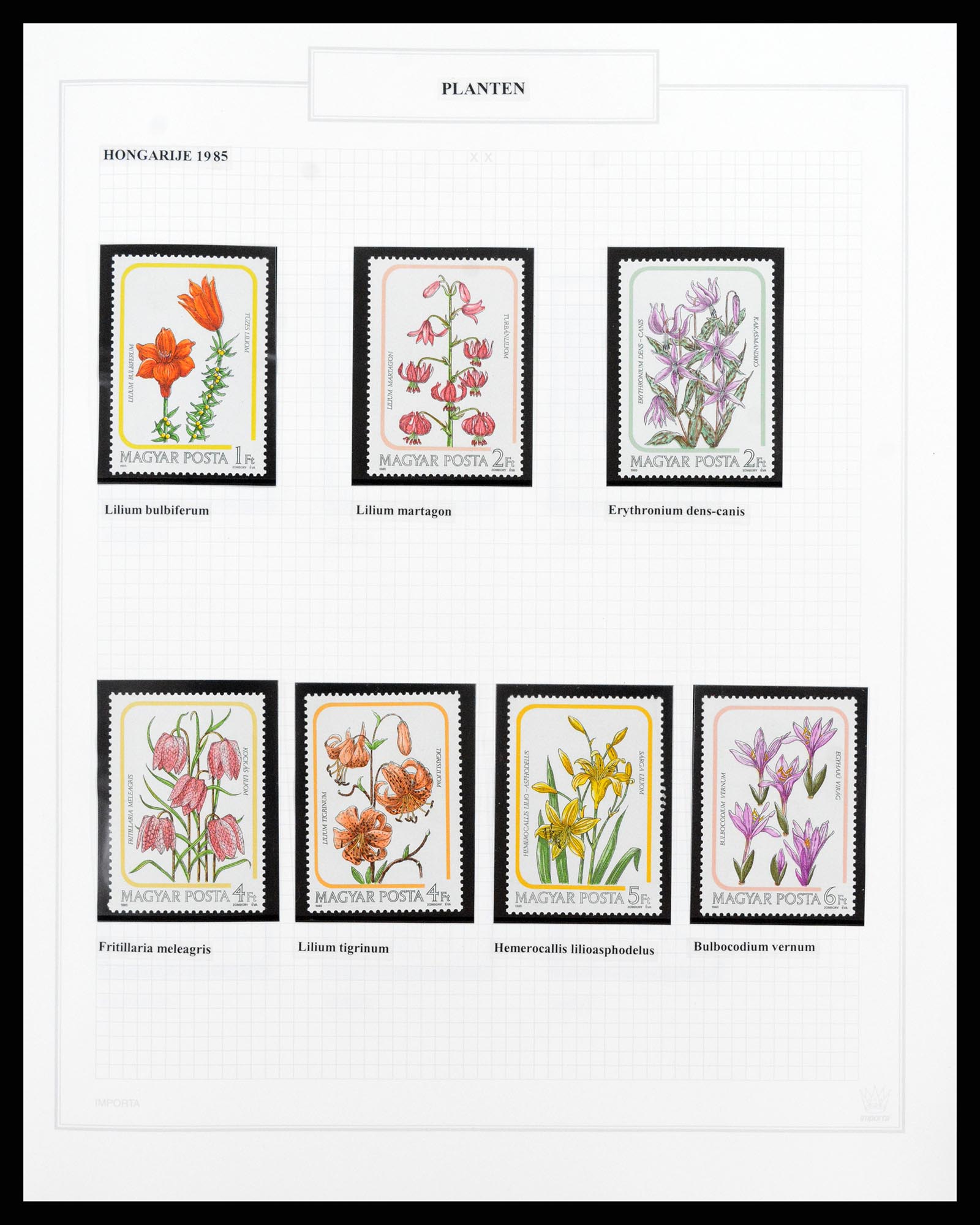 37298 087 - Postzegelverzameling 37298 Motief flora 1953-2000.