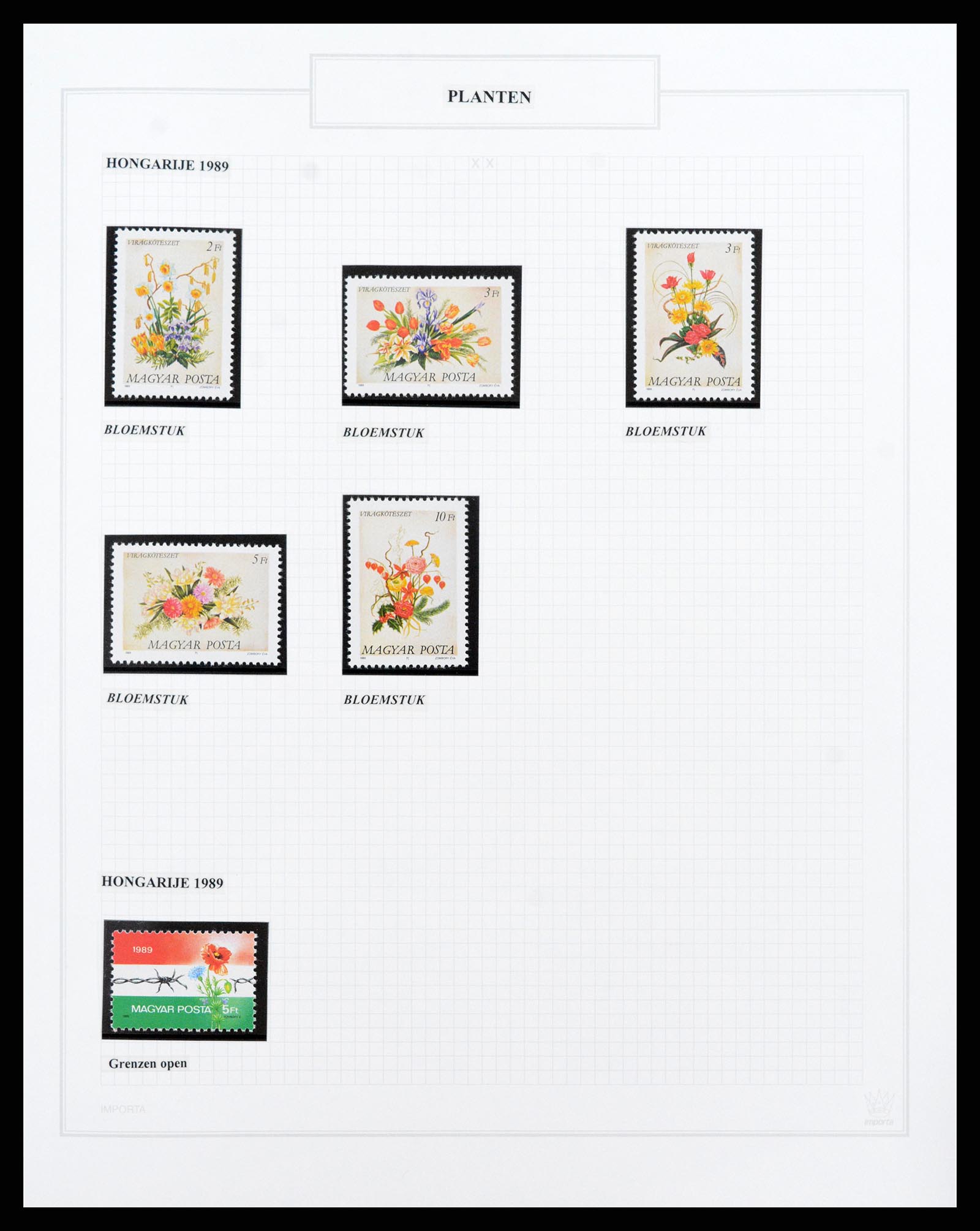 37298 090 - Postzegelverzameling 37298 Motief flora 1953-2000.