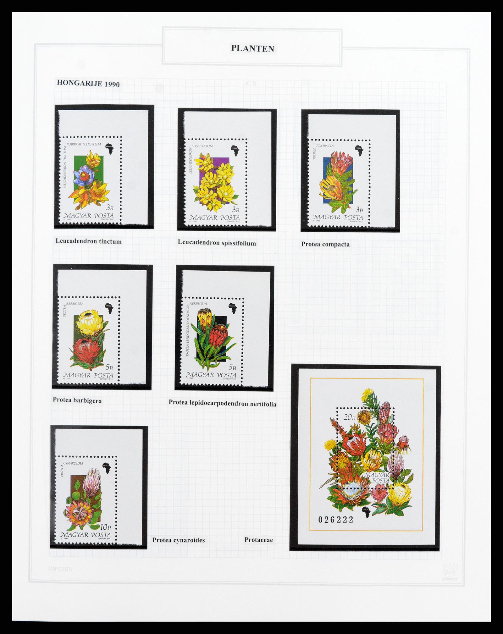 37298 091 - Postzegelverzameling 37298 Motief flora 1953-2000.