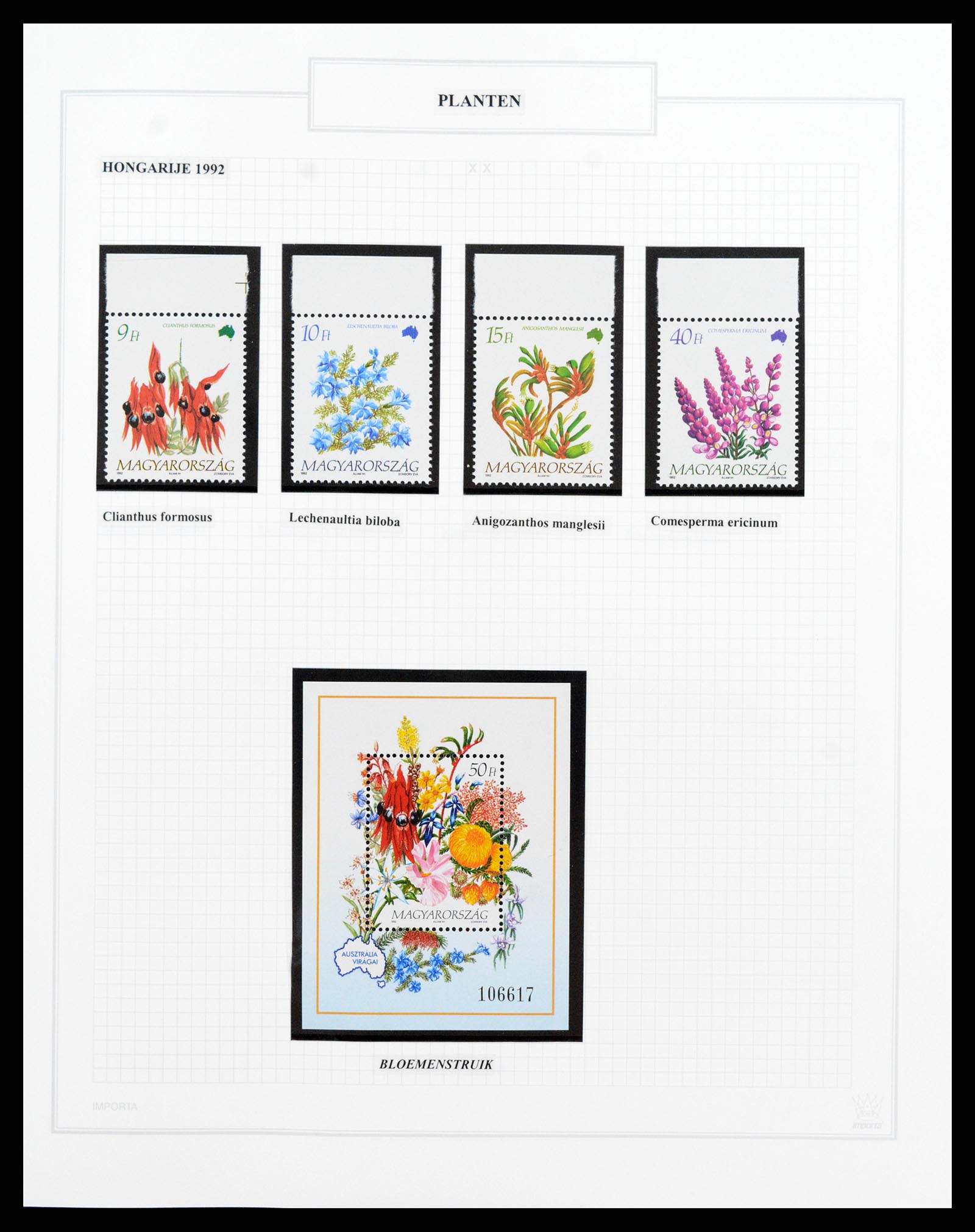37298 094 - Postzegelverzameling 37298 Motief flora 1953-2000.