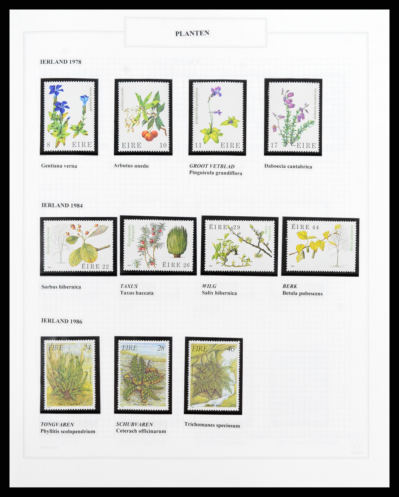 37298 096 - Postzegelverzameling 37298 Motief flora 1953-2000.