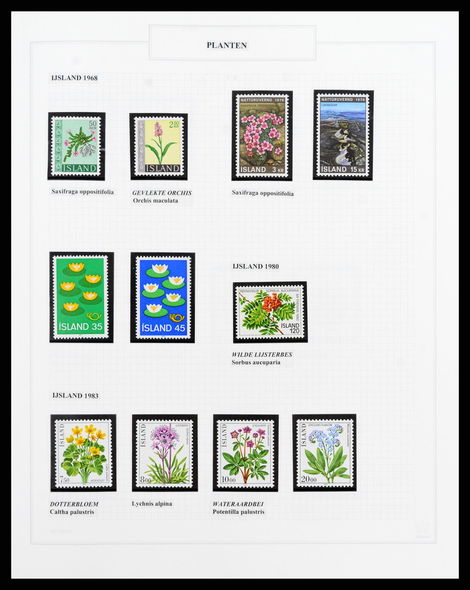 37298 100 - Postzegelverzameling 37298 Motief flora 1953-2000.
