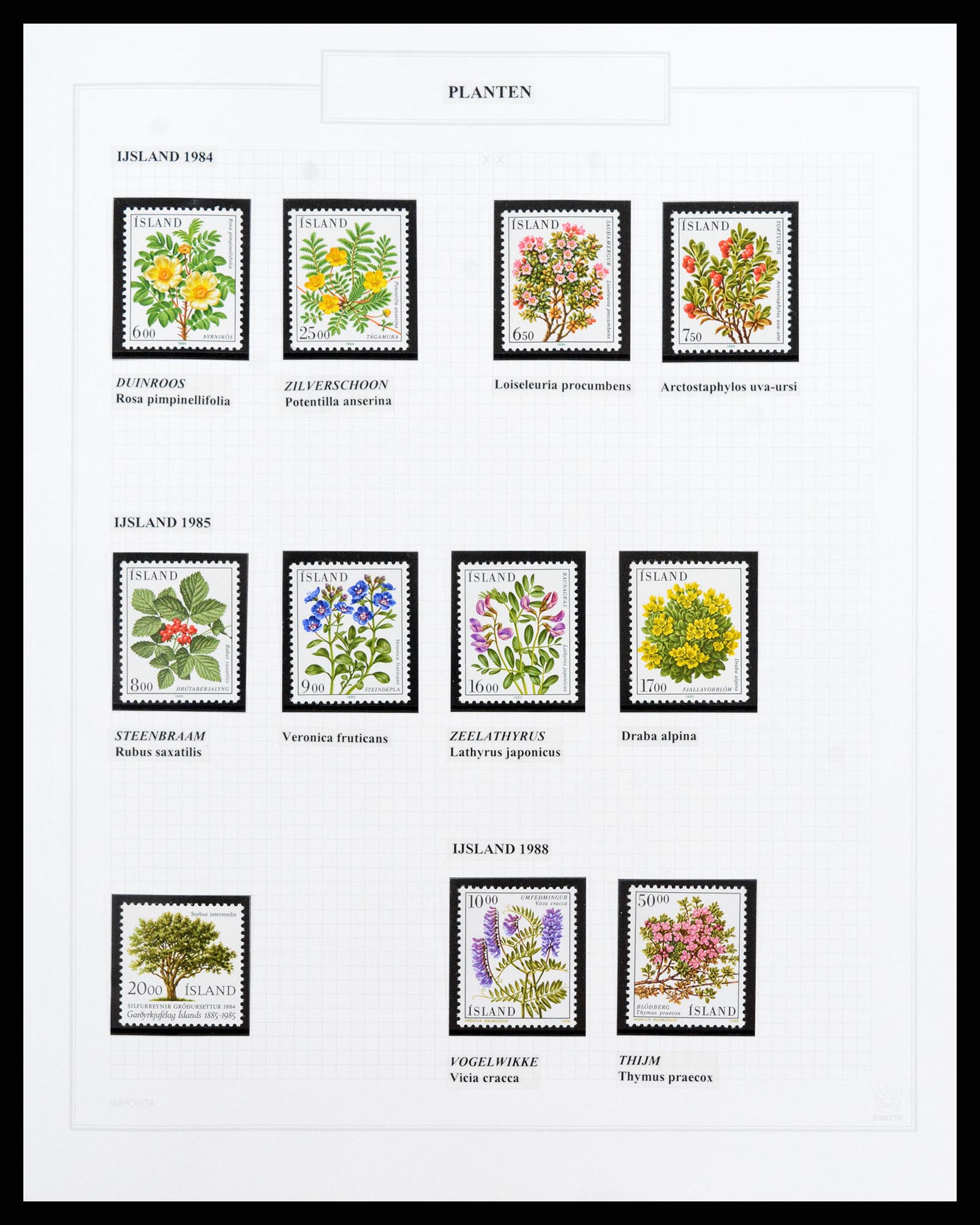 37298 101 - Stamp collection 37298 Theme Flora 1953-2000.