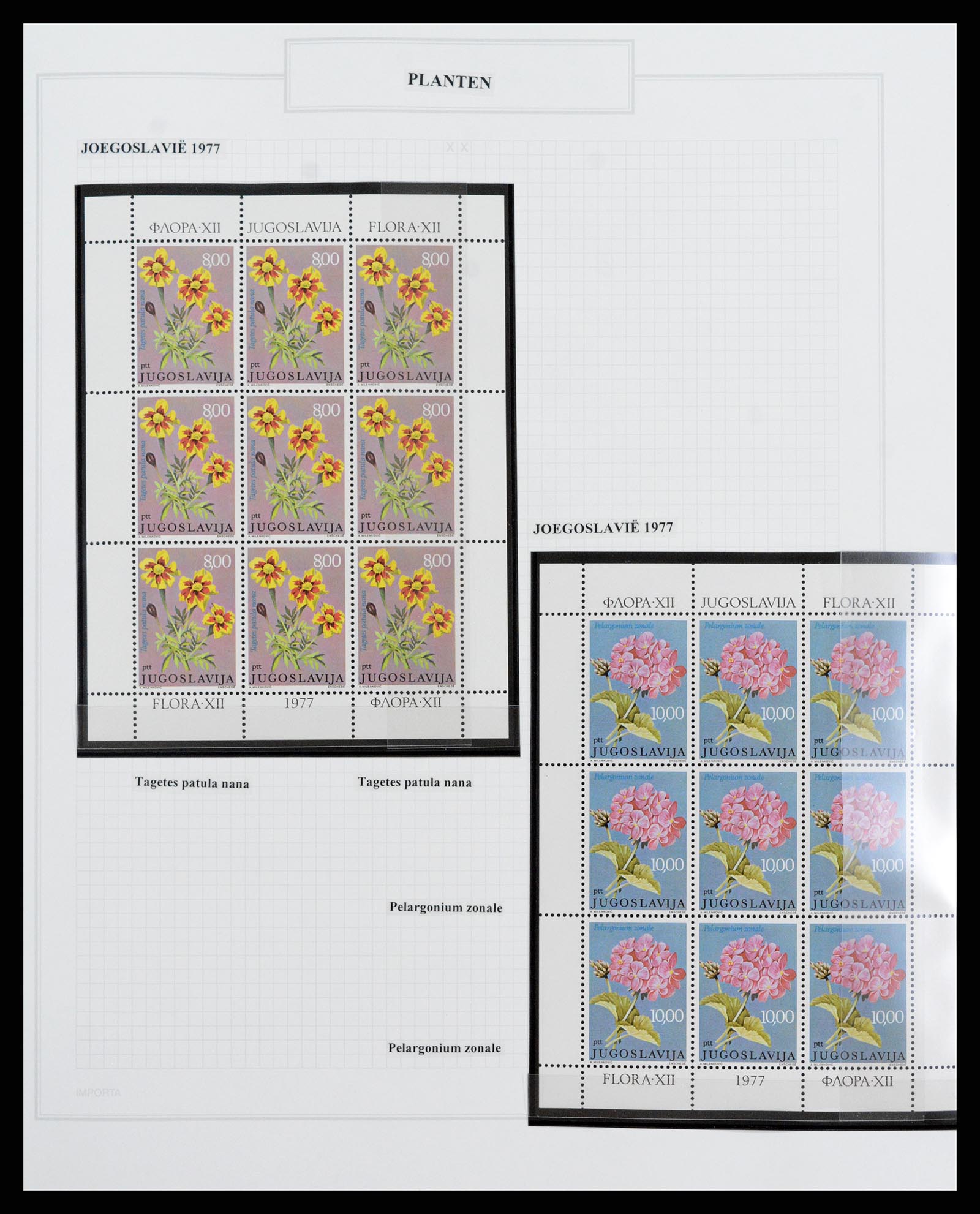 37298 121 - Postzegelverzameling 37298 Motief flora 1953-2000.