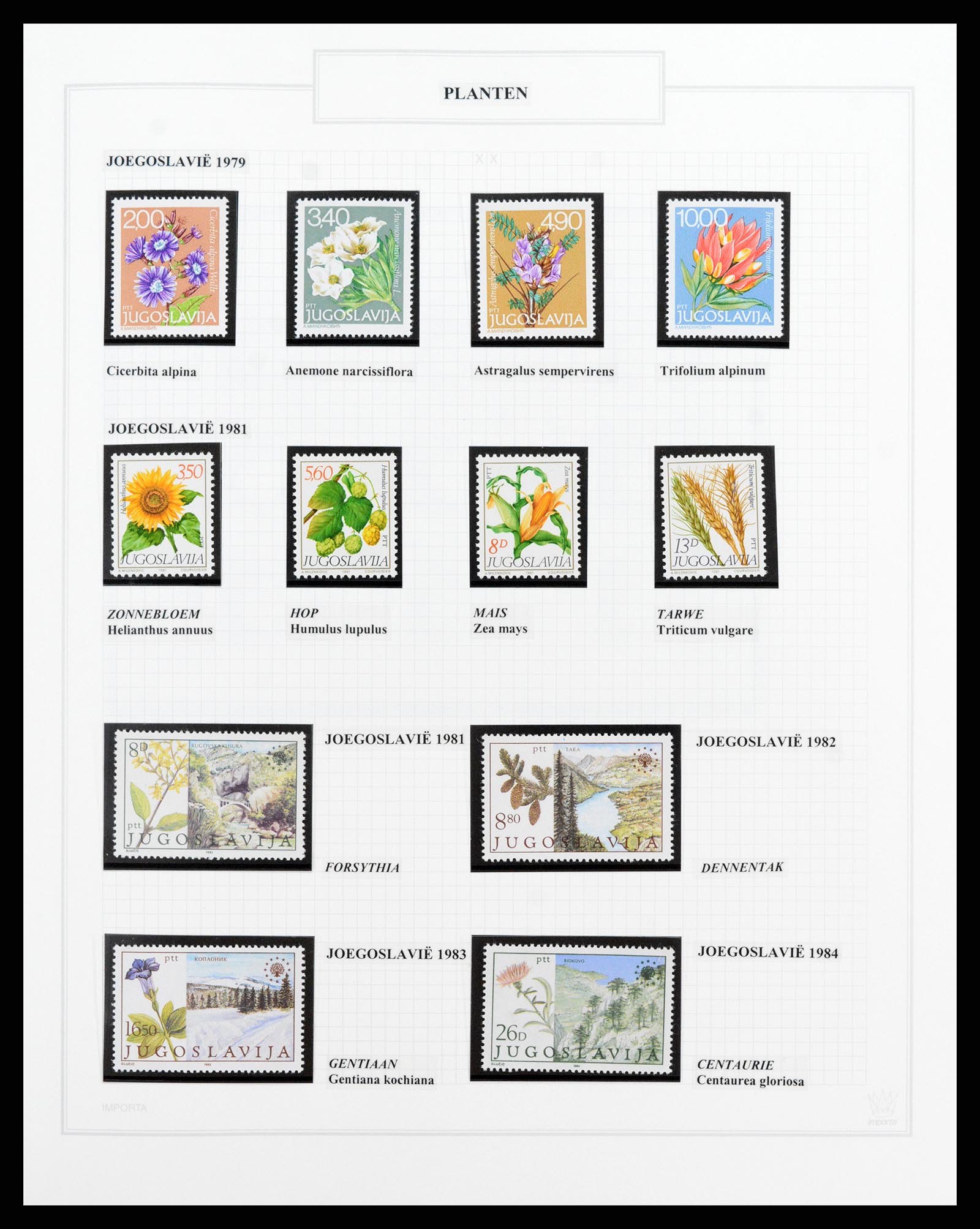 37298 122 - Postzegelverzameling 37298 Motief flora 1953-2000.