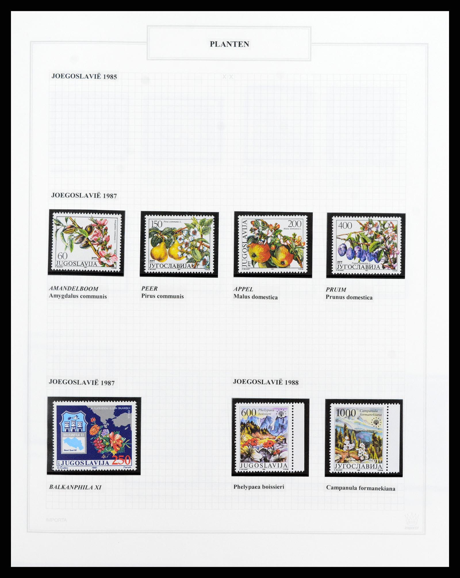 37298 126 - Postzegelverzameling 37298 Motief flora 1953-2000.