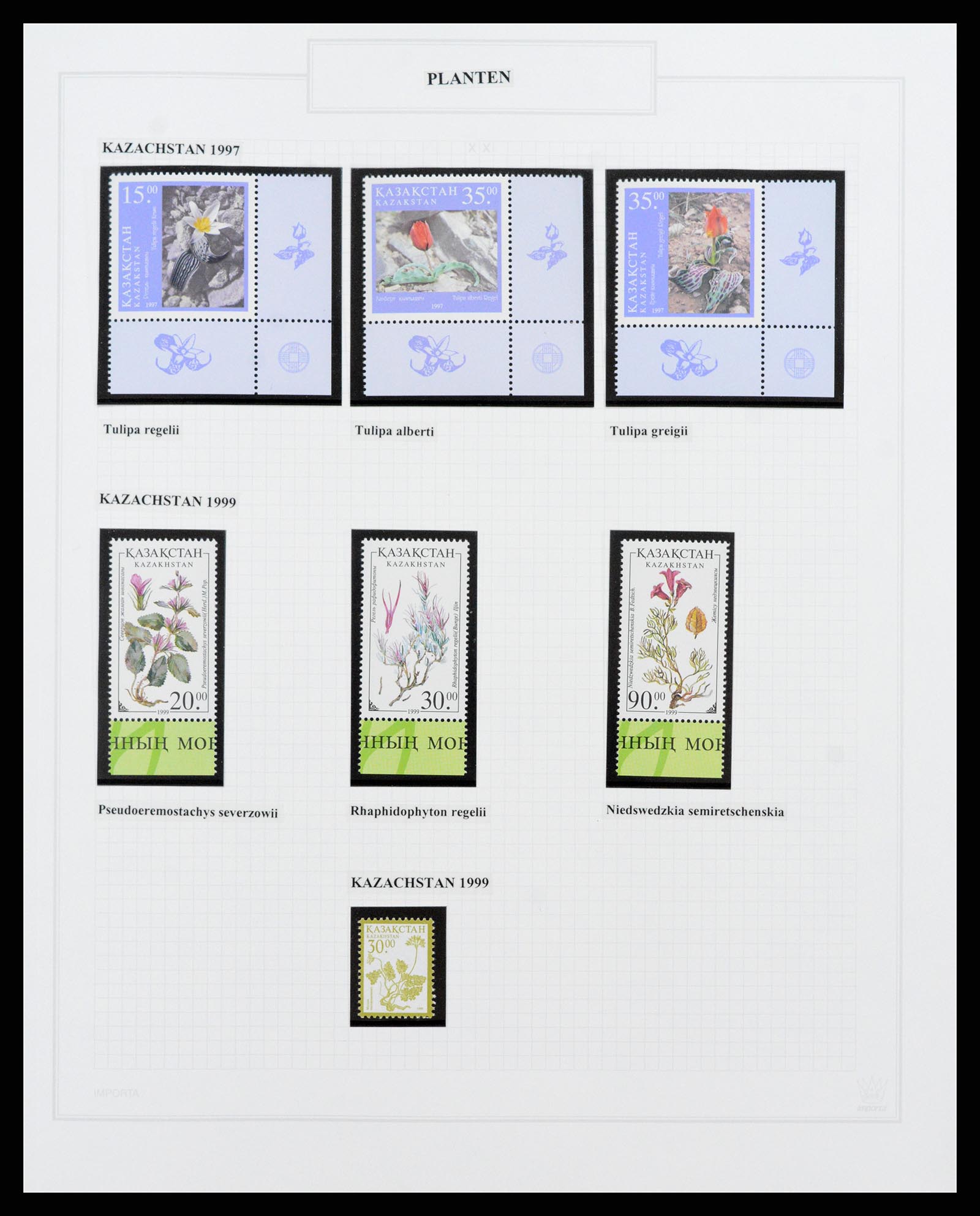 37298 129 - Postzegelverzameling 37298 Motief flora 1953-2000.