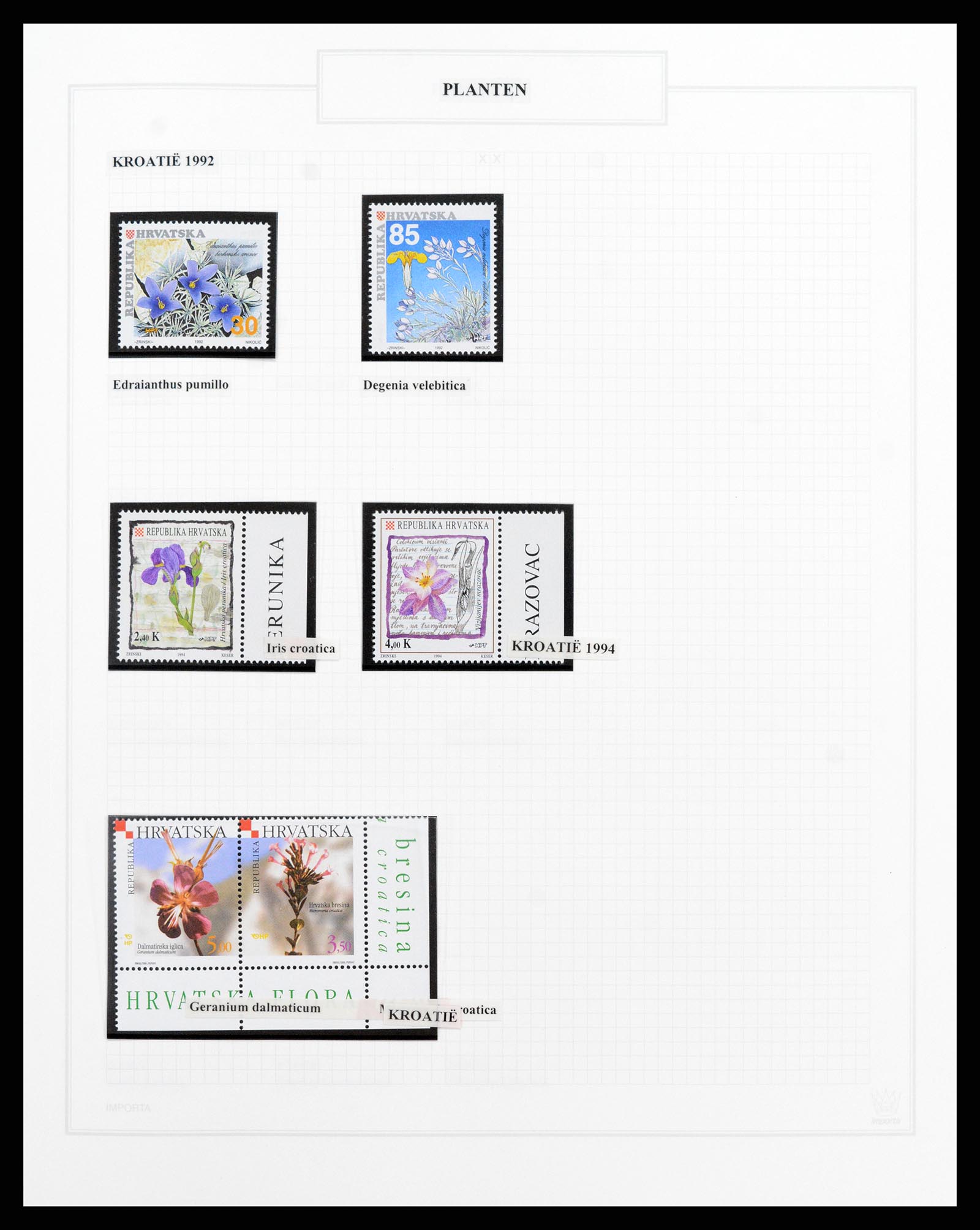 37298 132 - Postzegelverzameling 37298 Motief flora 1953-2000.