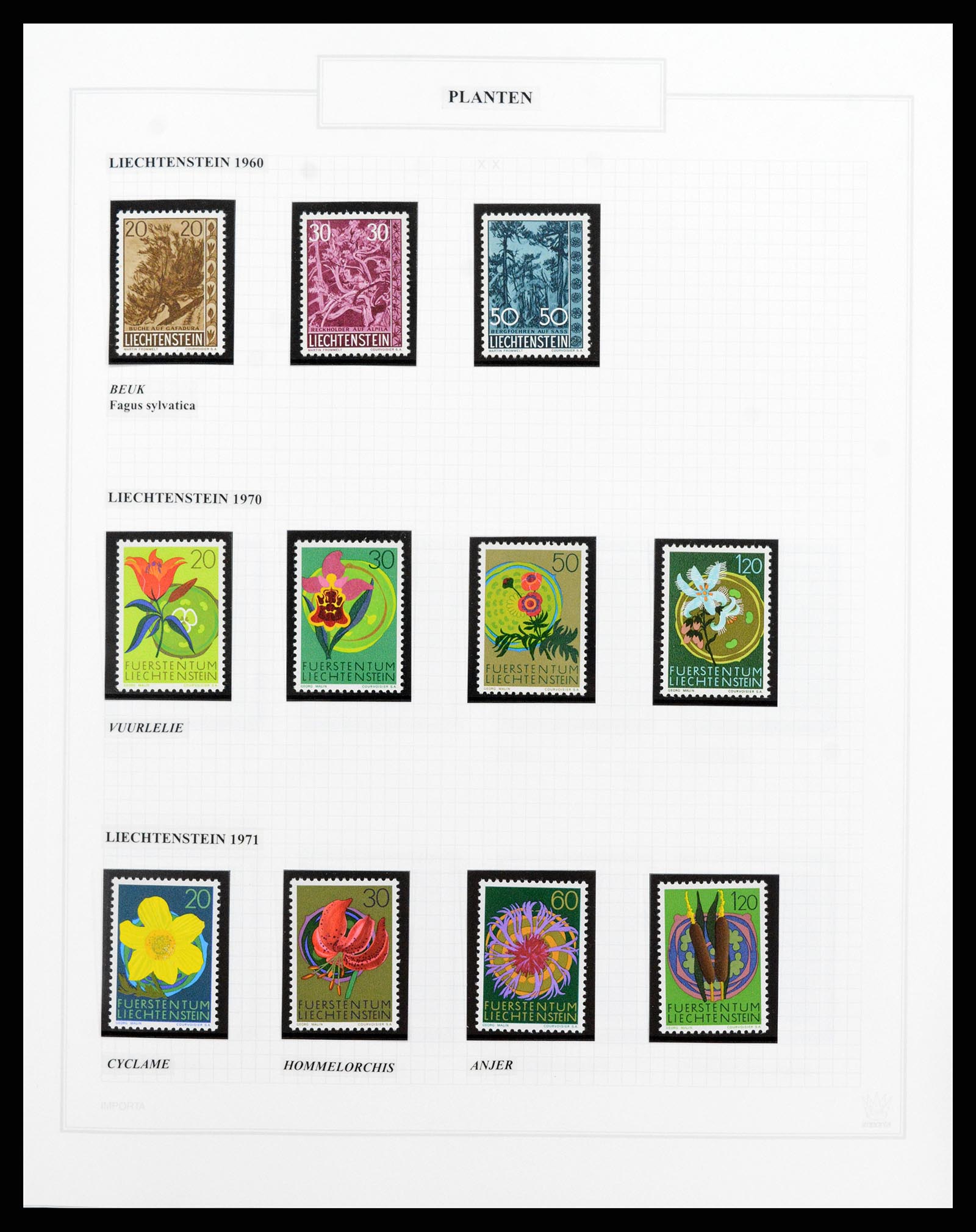 37298 133 - Postzegelverzameling 37298 Motief flora 1953-2000.