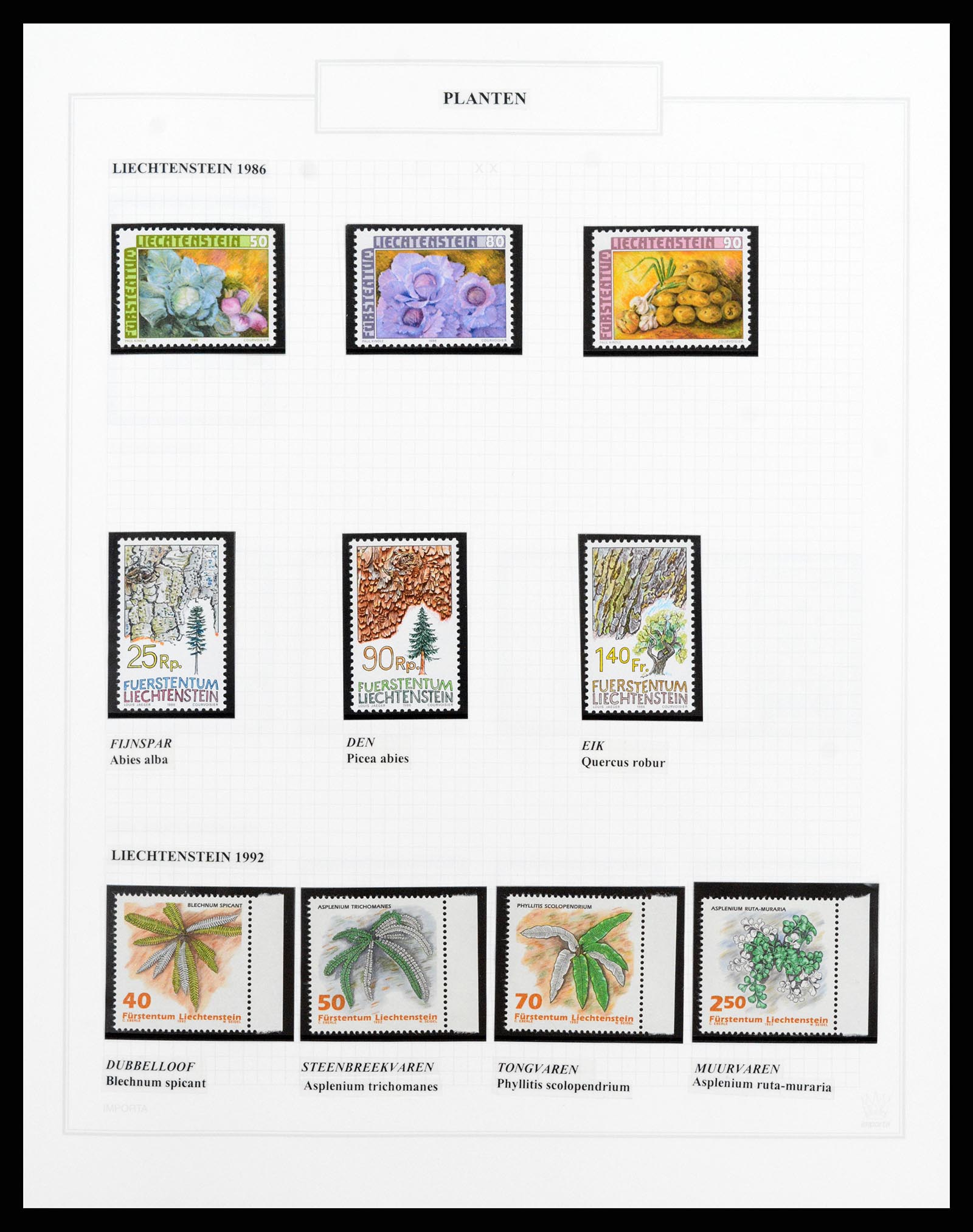 37298 135 - Postzegelverzameling 37298 Motief flora 1953-2000.