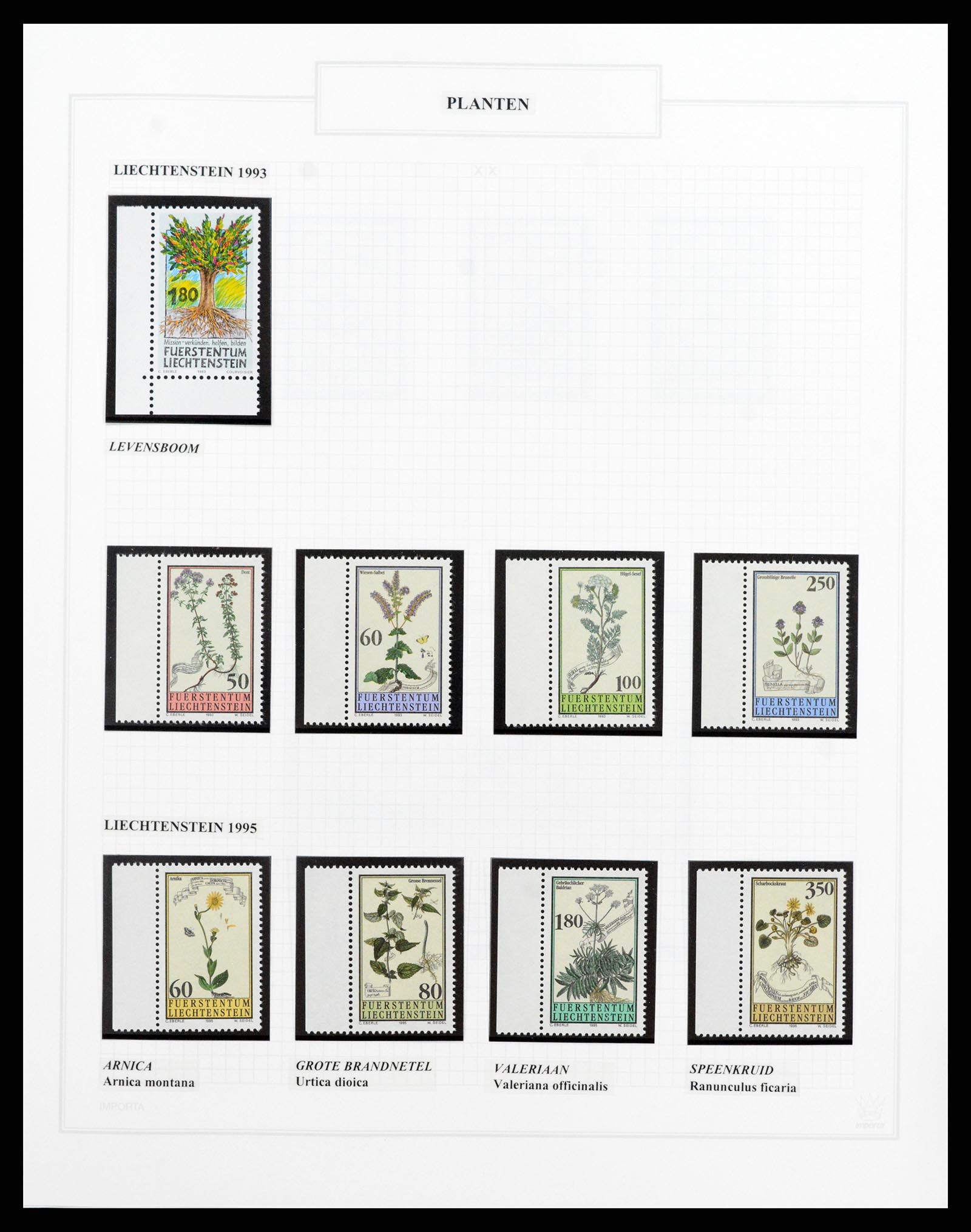 37298 136 - Postzegelverzameling 37298 Motief flora 1953-2000.