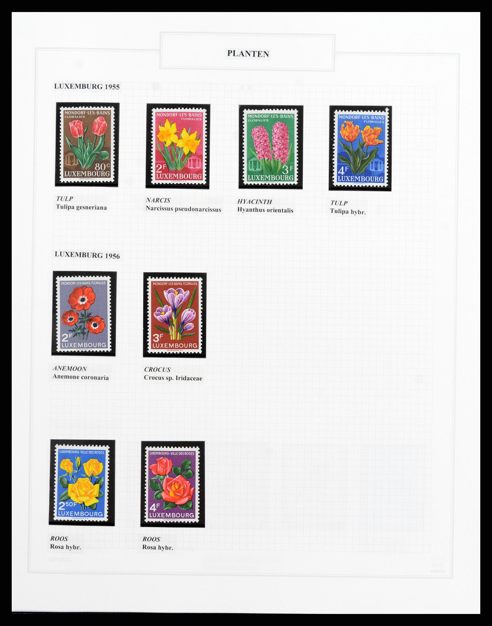 37298 138 - Postzegelverzameling 37298 Motief flora 1953-2000.